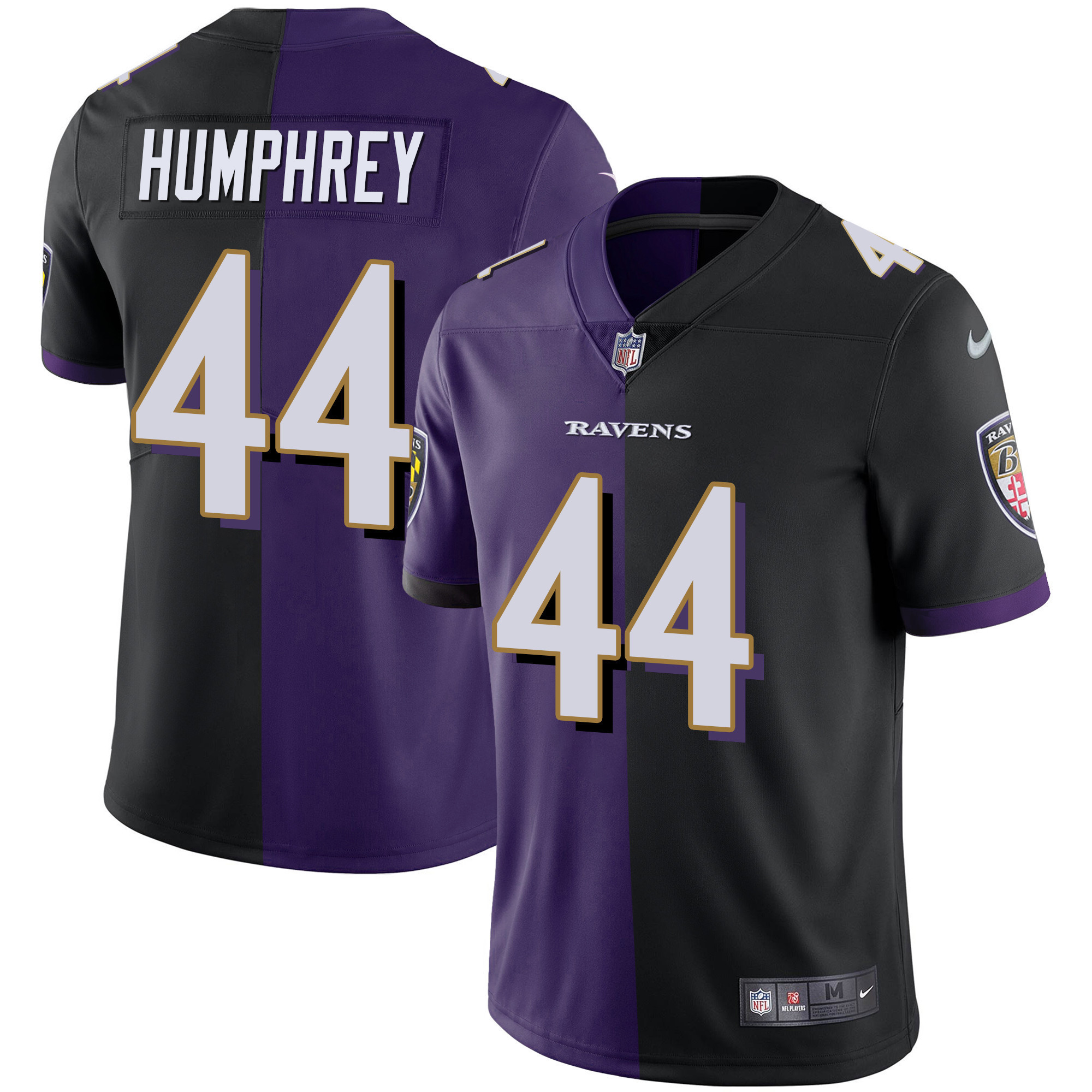 Men's Baltimore Ravens Split Vapor Marlon Humphrey Jersey - All Stitched
