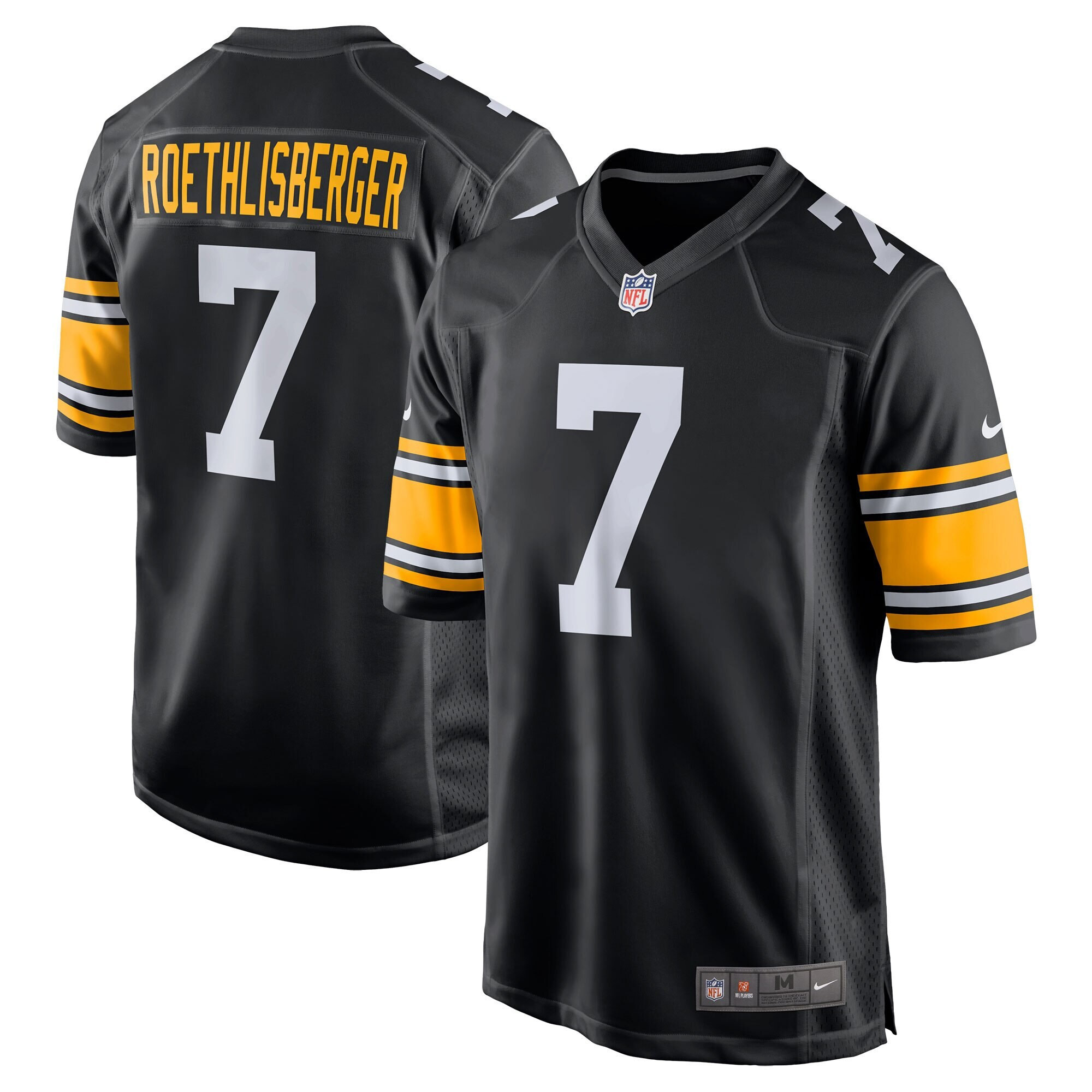 Men's Ben Roethlisberger Pittsburgh Steelers Black Ben Roethlisberger Jersey - All Stitched