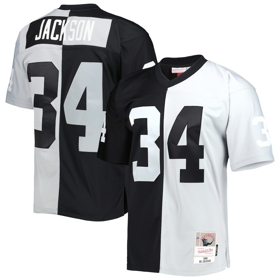 Men's Bo Jackson Las Vegas Raiders 1988 Split Legacy Split Jersey - All Stitched