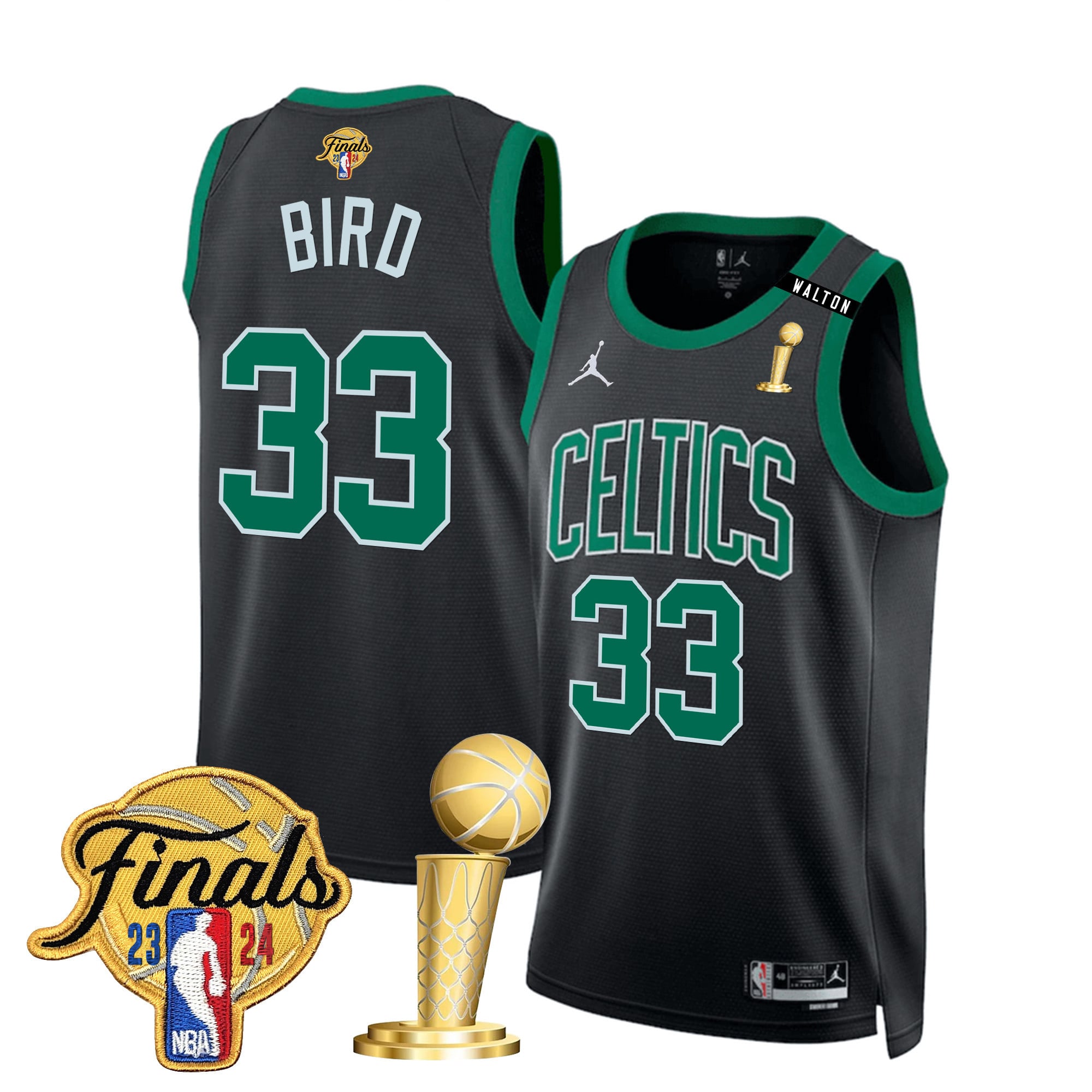 Men's Boston Celtics 2024 Final & Champions Patch Swingman Jersey V2 - All Stitched - Image 20