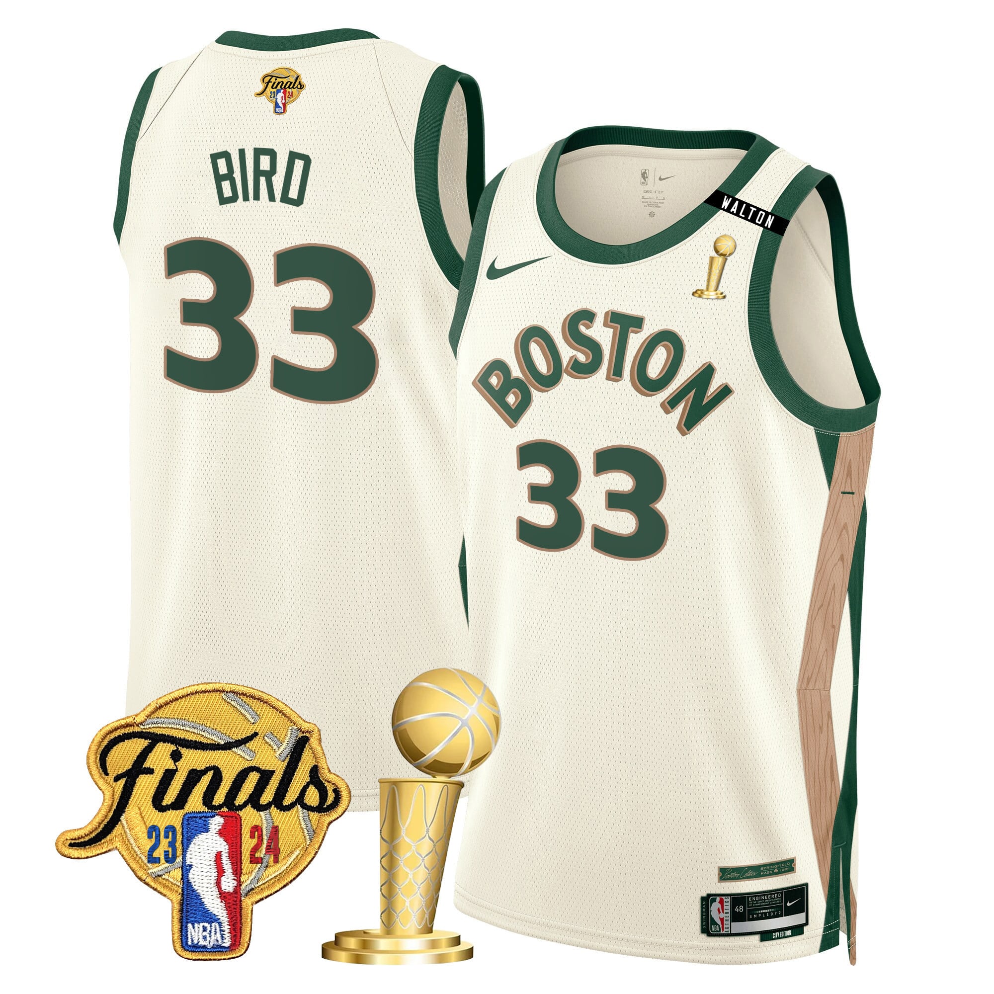 Men's Boston Celtics 2024 Final & Champions Patch Swingman Jersey V2 - All Stitched - Image 41