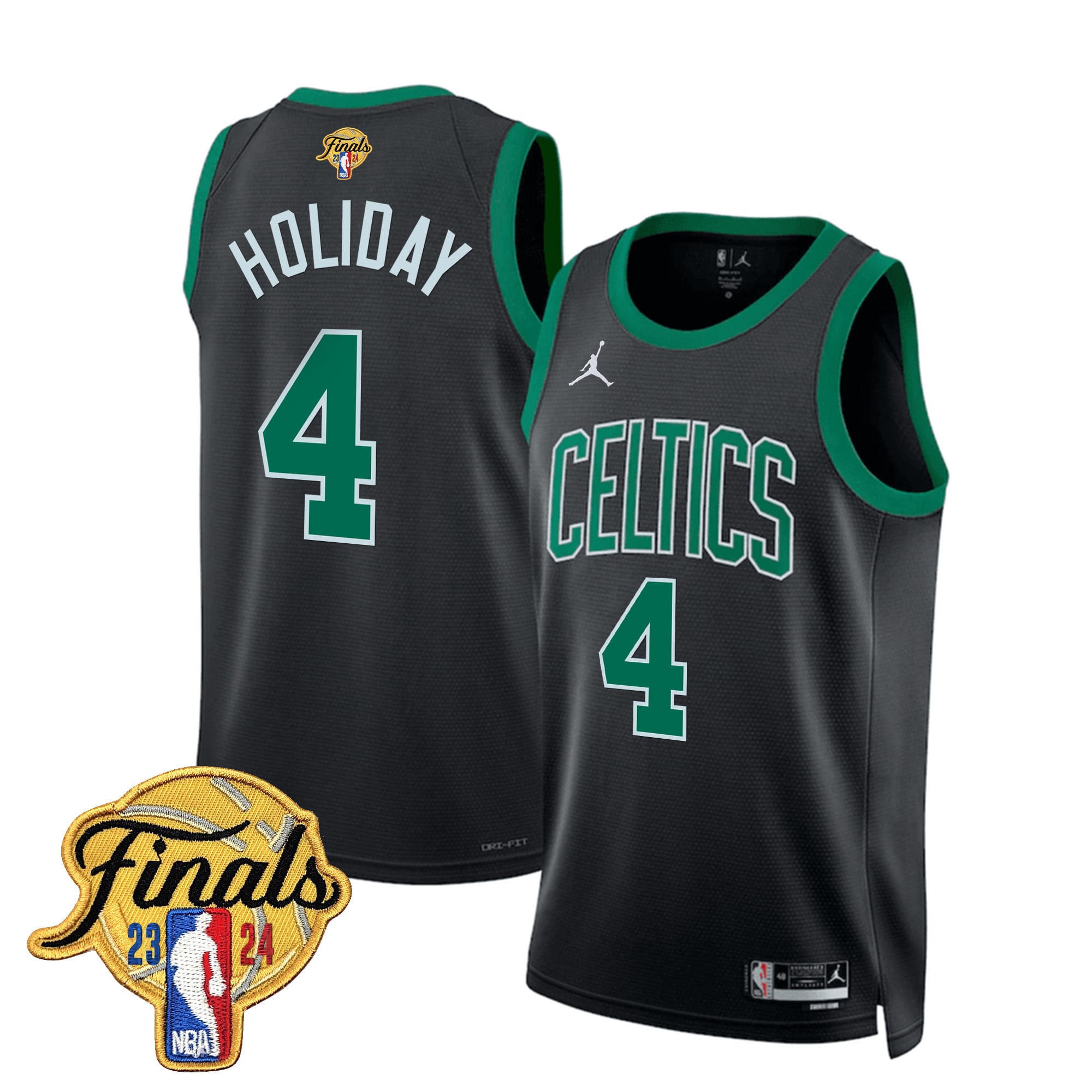 Men's Boston Celtics 2024 Finals Patch Swingman Jersey - All Stitched - Image 19