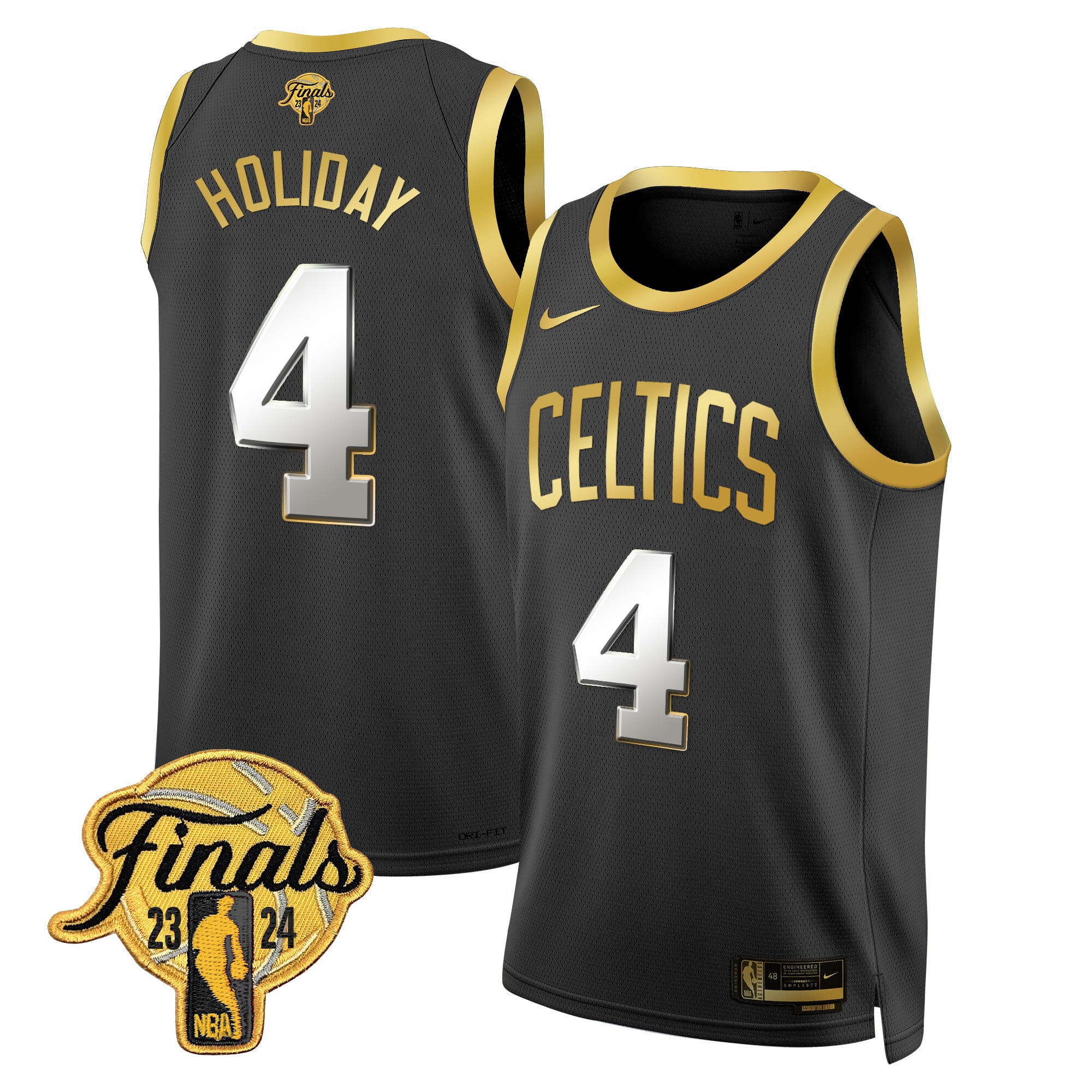 Men's Boston Celtics 2024 Finals Patch Swingman Jersey - All Stitched - Image 12