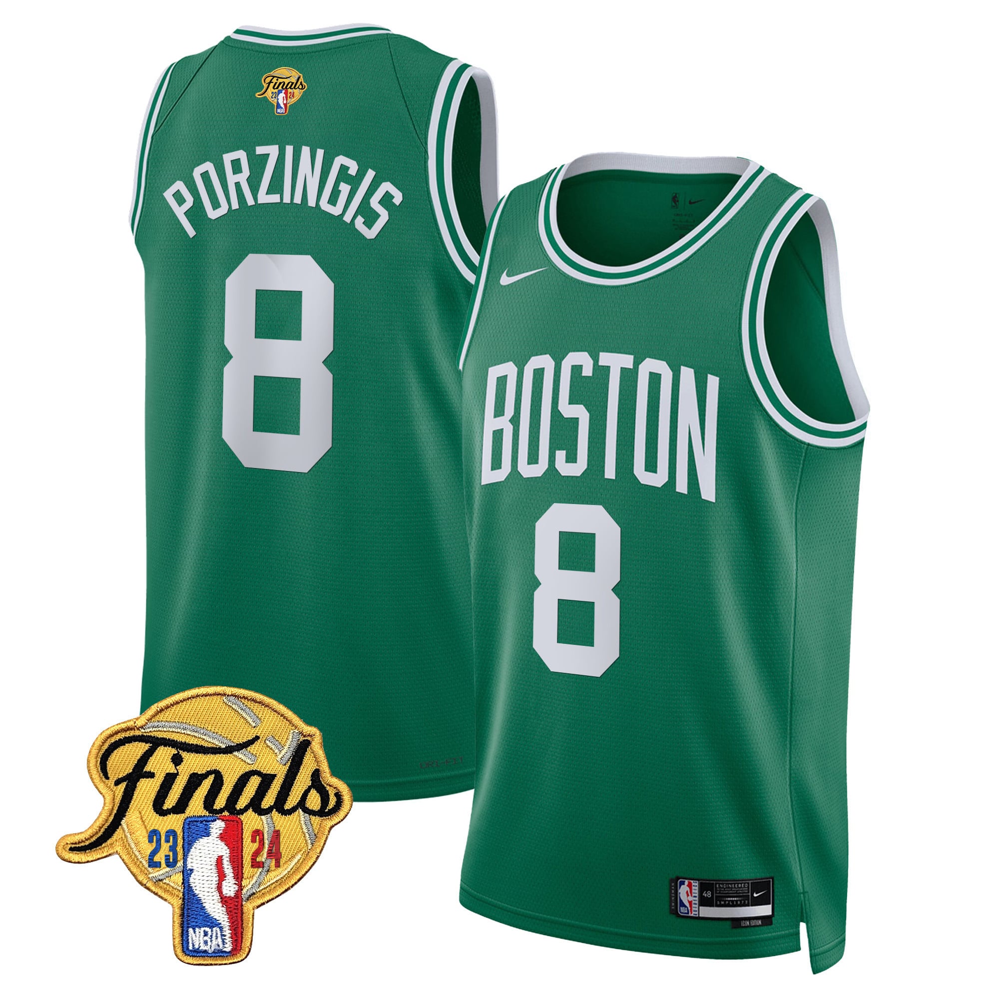 Men's Boston Celtics 2024 Finals Patch Swingman Jersey - All Stitched - Image 25