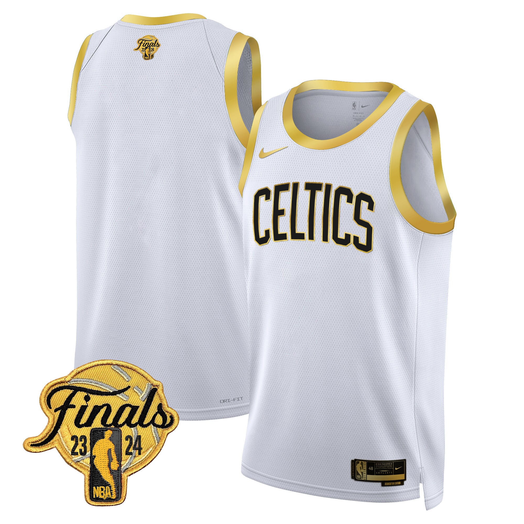 Men's Boston Celtics 2024 Finals Patch Swingman Jersey - All Stitched - Image 7