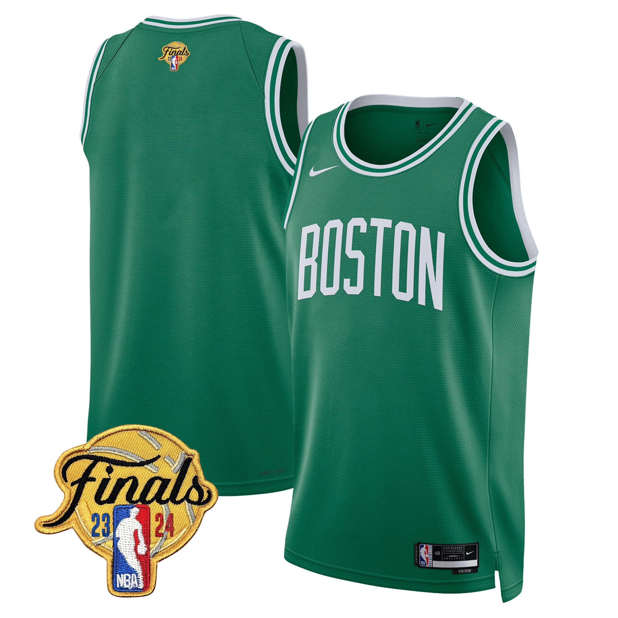 Men's Boston Celtics 2024 Finals Patch Swingman Jersey - All Stitched - Image 28