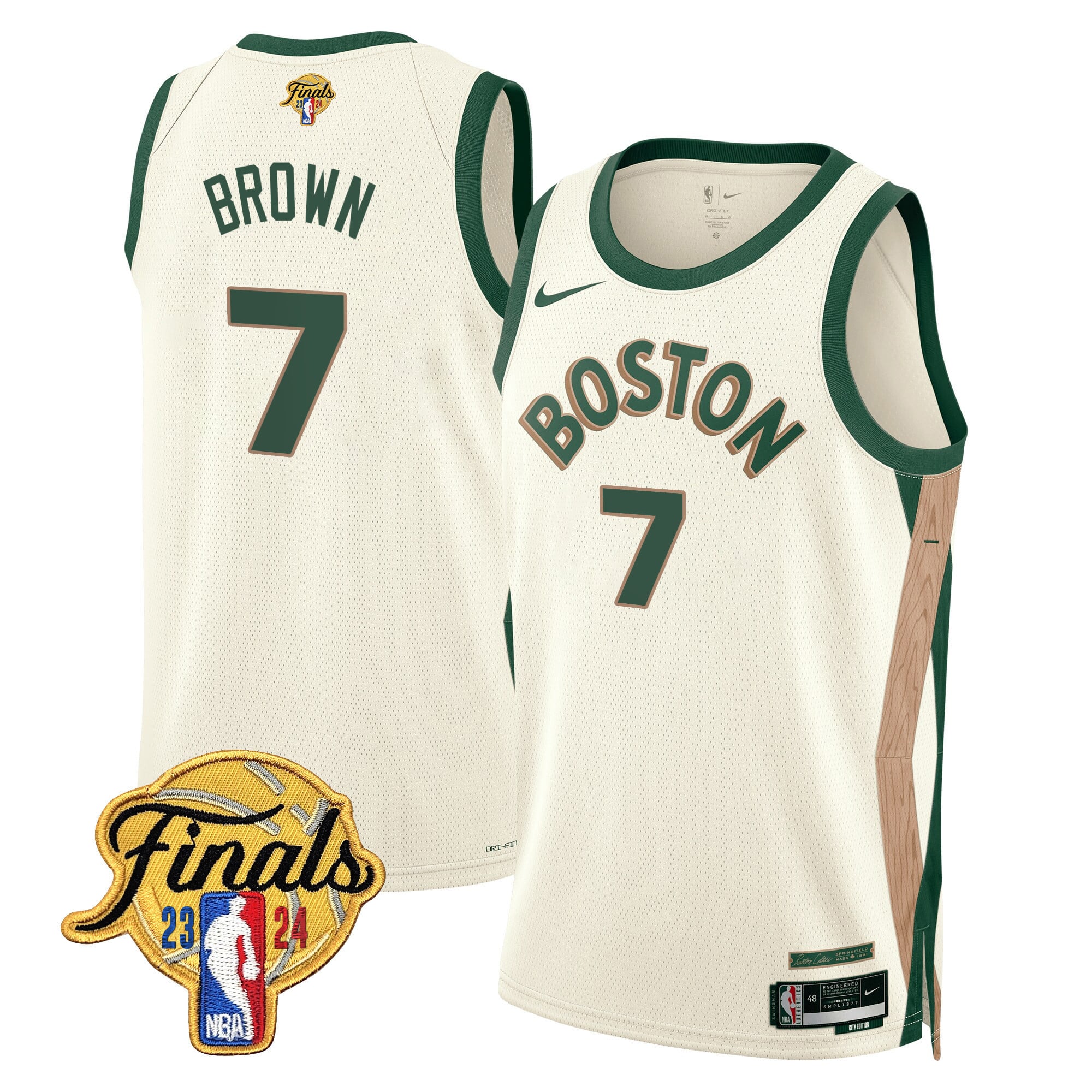 Men's Boston Celtics 2024 Finals Patch Swingman Jersey - All Stitched - Image 38