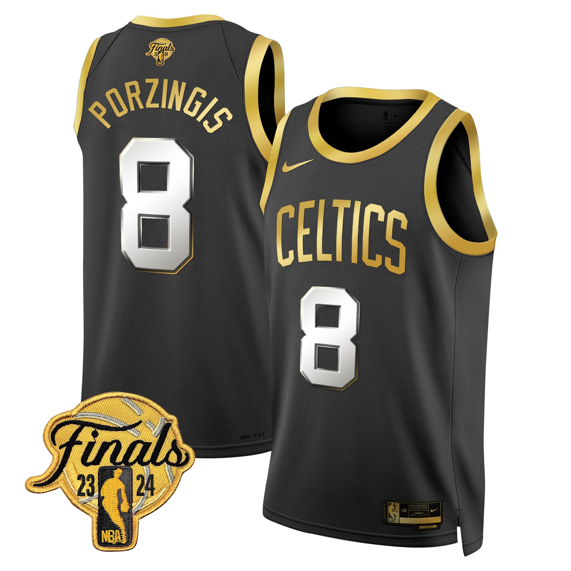 Men's Boston Celtics 2024 Finals Patch Swingman Jersey - All Stitched - Image 11
