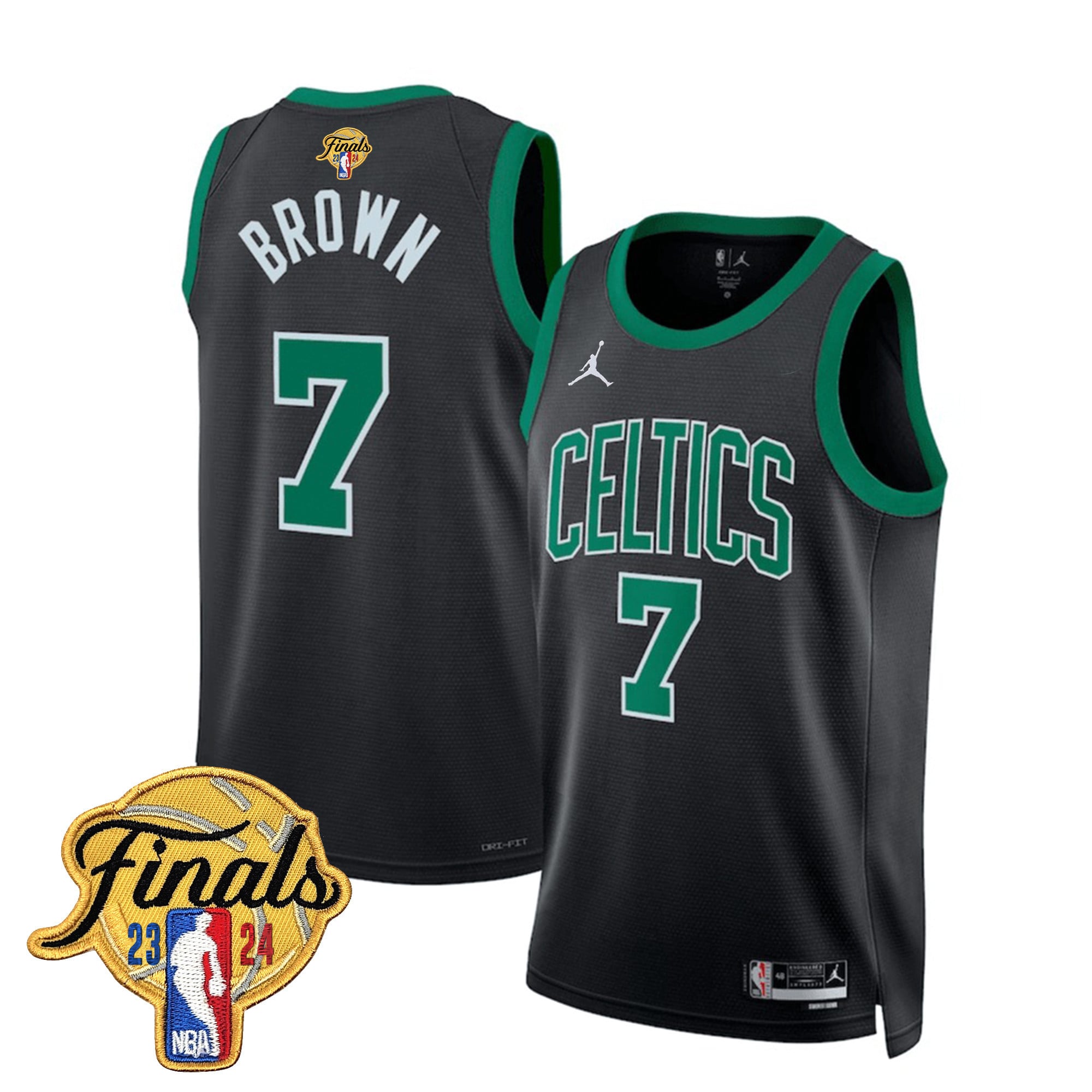 Men's Boston Celtics 2024 Finals Patch Swingman Jersey - All Stitched - Image 17