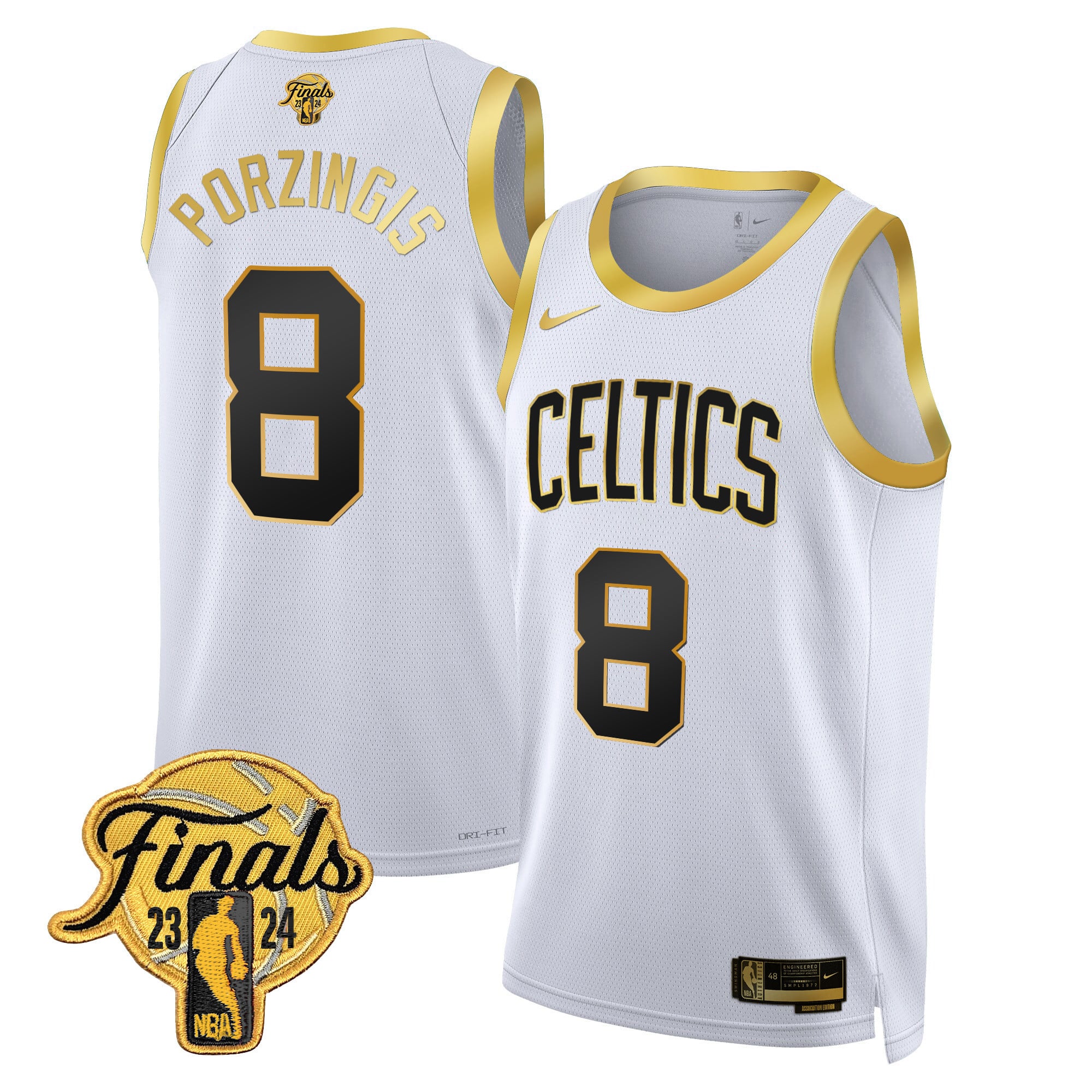 Men's Boston Celtics 2024 Finals Patch Swingman Jersey - All Stitched - Image 4