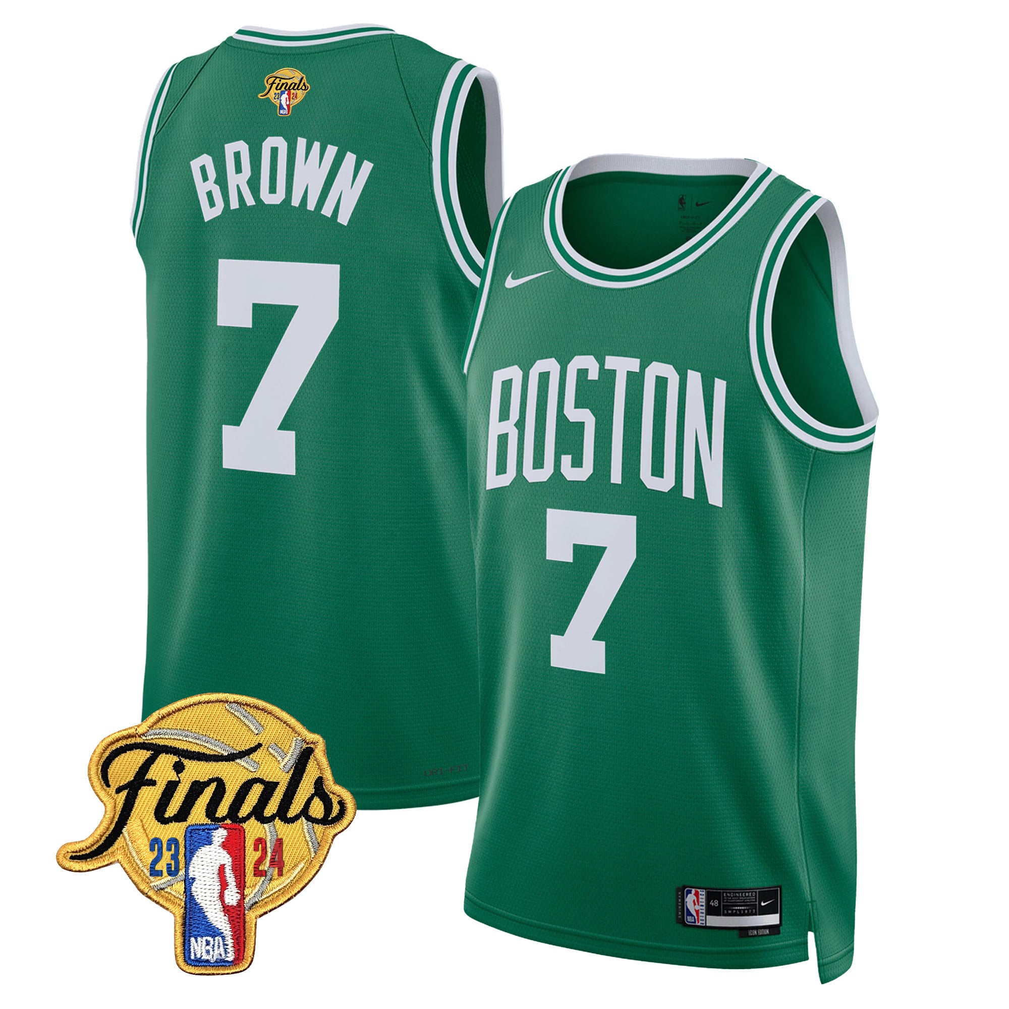 Men's Boston Celtics 2024 Finals Patch Swingman Jersey - All Stitched - Image 24