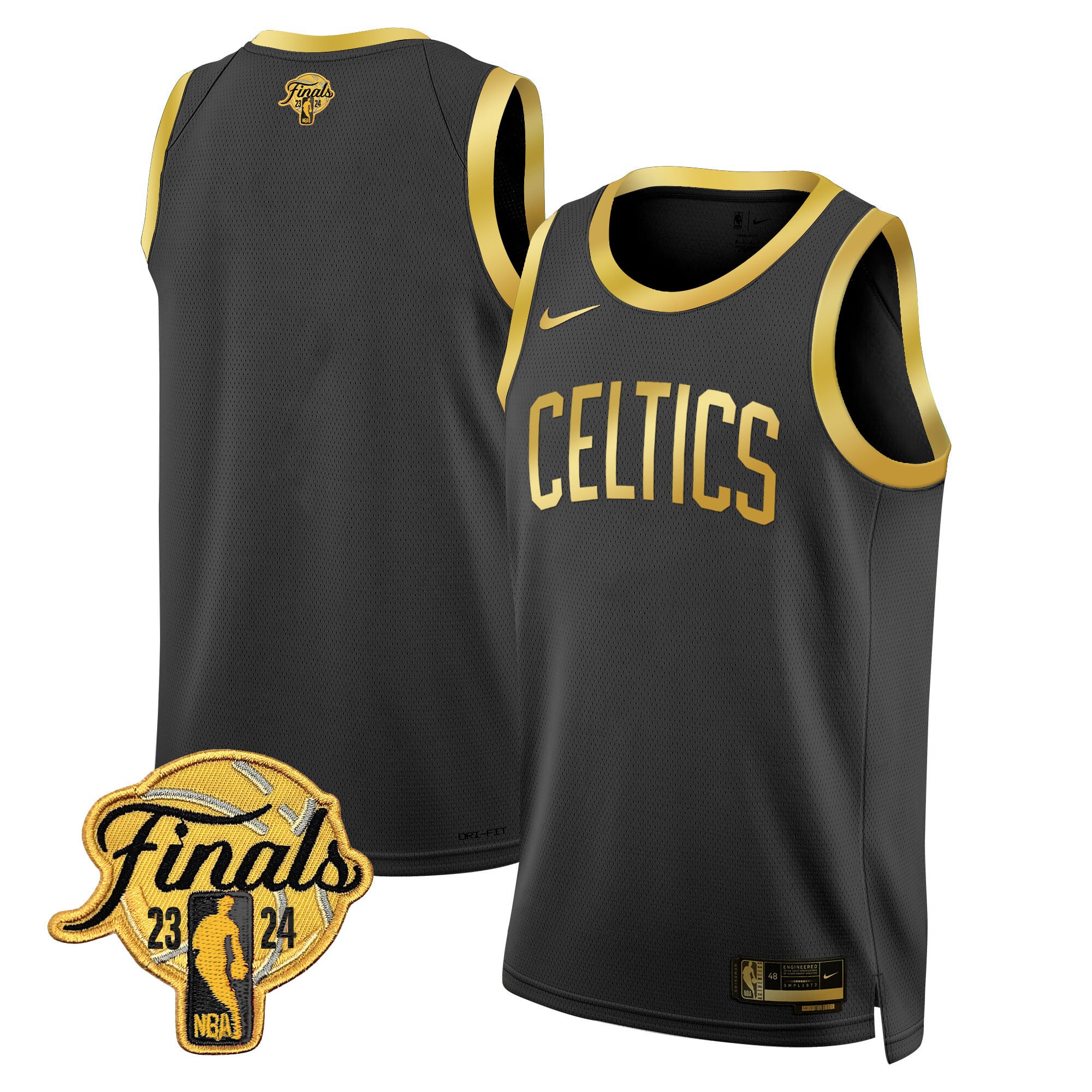 Men's Boston Celtics 2024 Finals Patch Swingman Jersey - All Stitched - Image 14