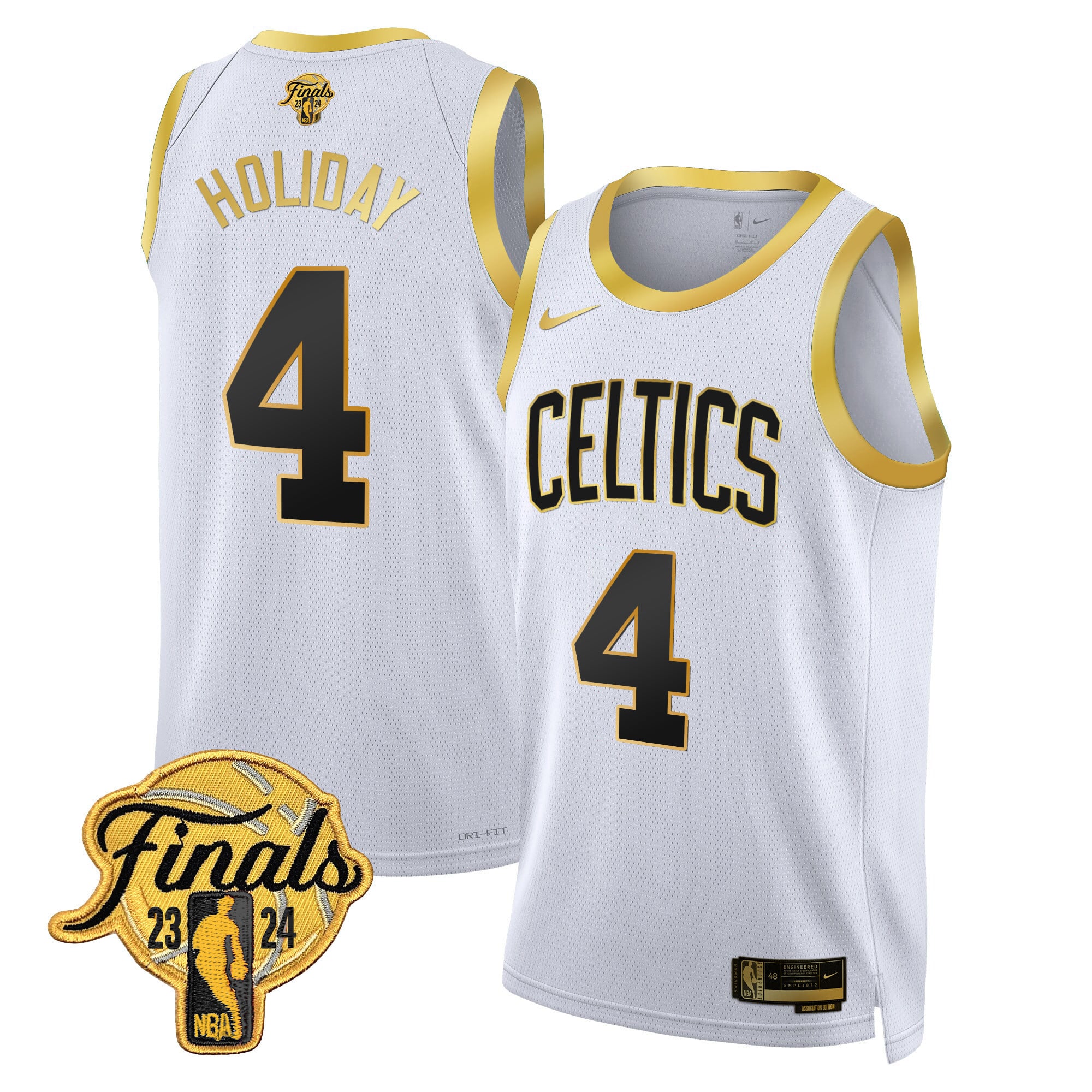 Men's Boston Celtics 2024 Finals Patch Swingman Jersey - All Stitched - Image 5