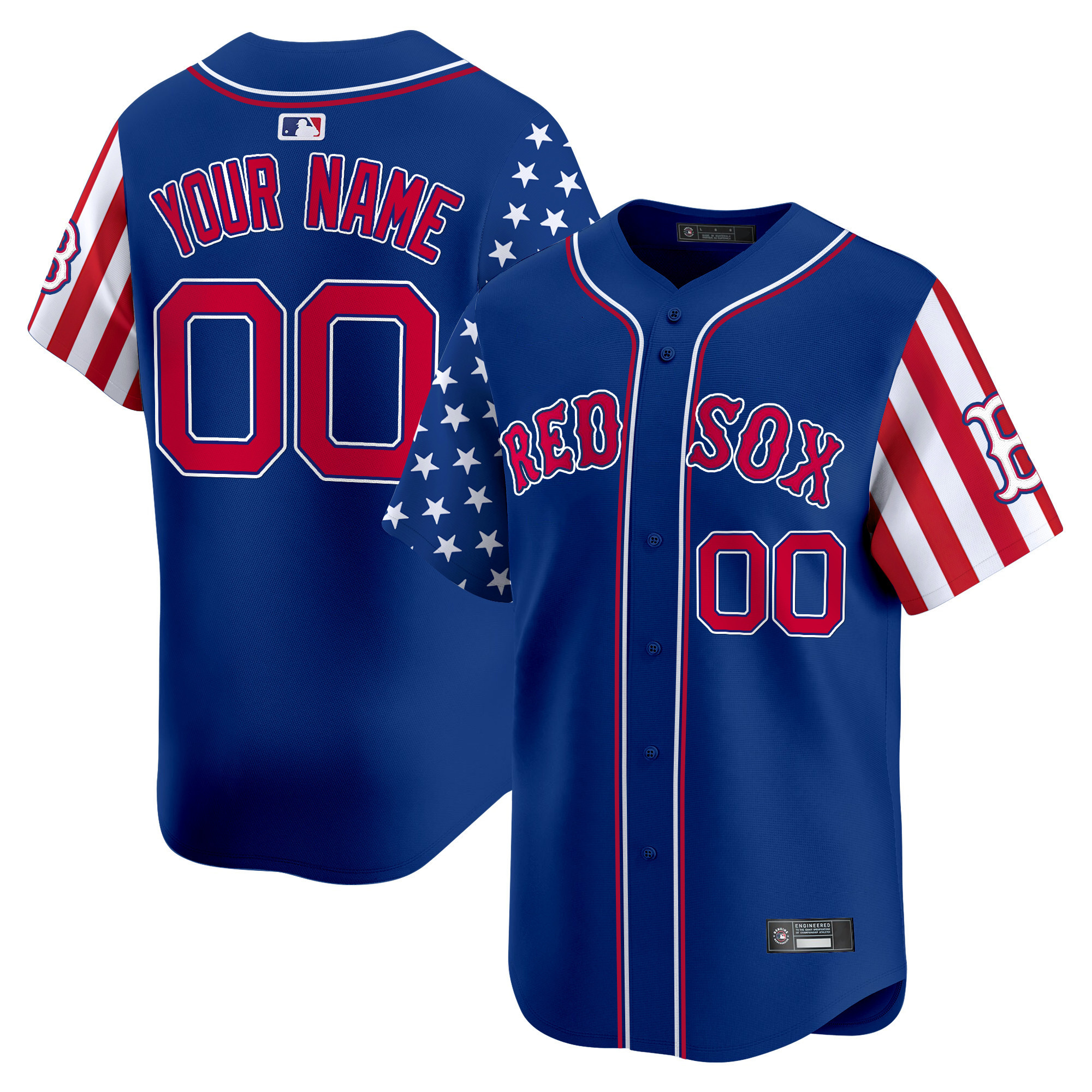 Men's Boston Red Sox 2025 Memorial Day Vapor Premier Limited Custom Royal Jersey - All Stitched