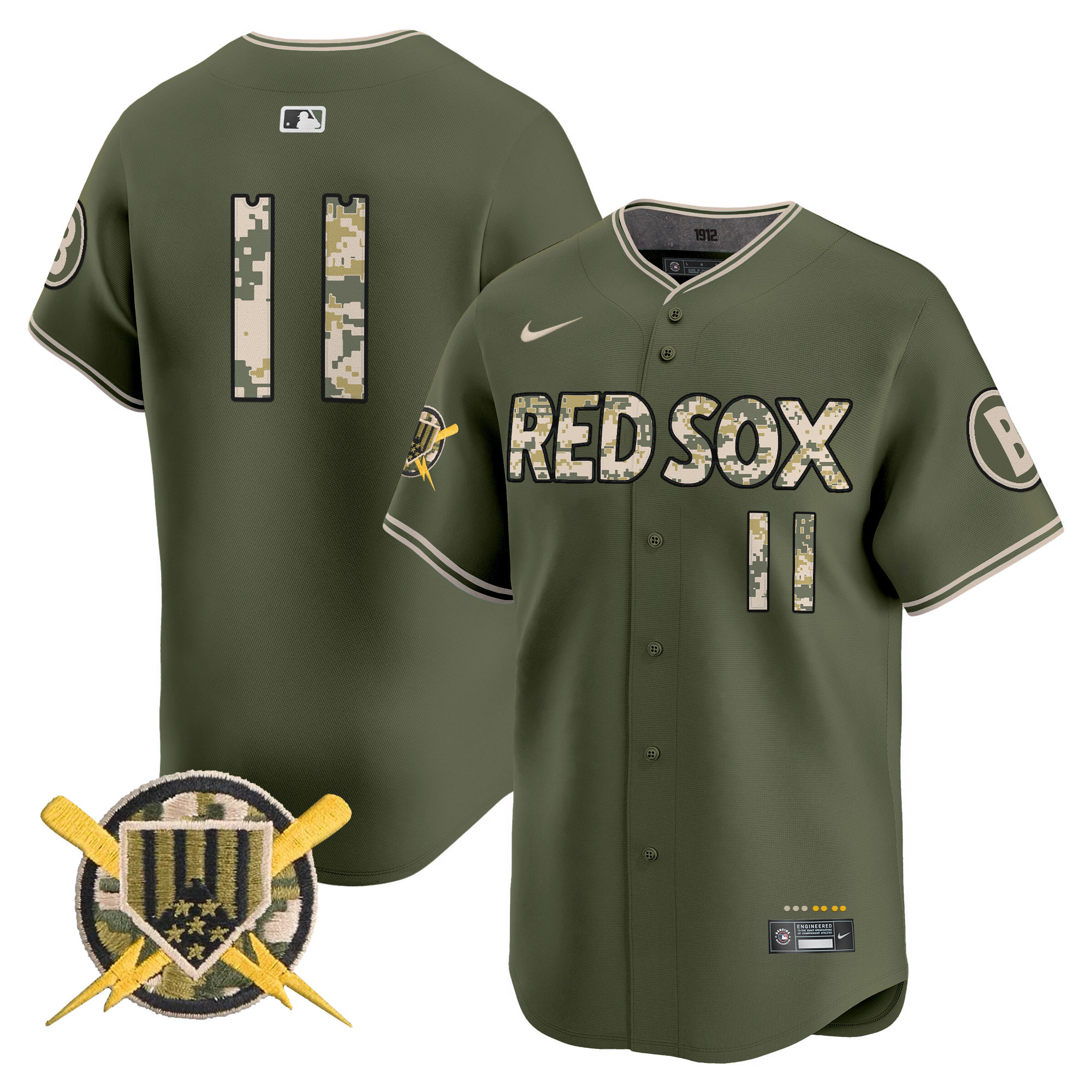 Men's Boston Red Sox Armed Forces Day Vapor Premier Limited Rafael Devers Jersey - All Stitched