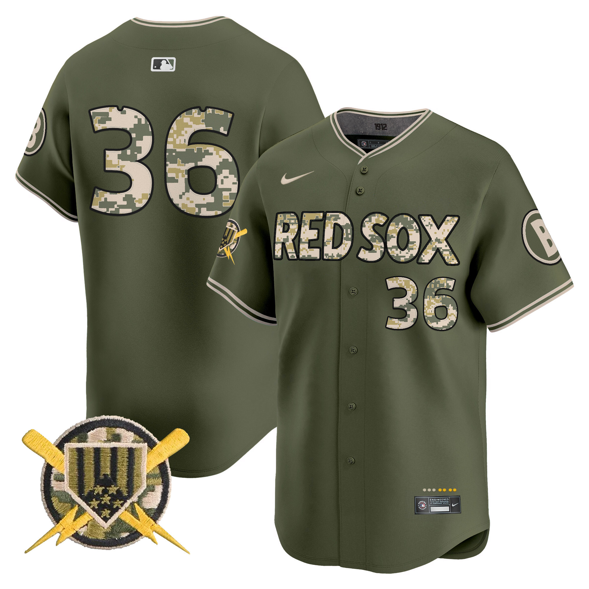 Men's Boston Red Sox Armed Forces Day Vapor Premier Limited Triston Casas Jersey - All Stitched