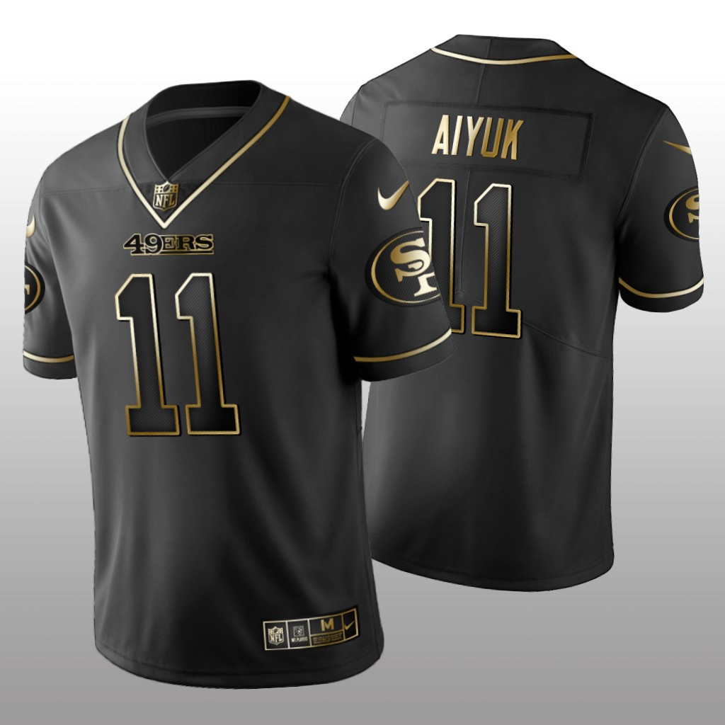 Men's Brandon Aiyuk San Francisco 49ers Special Edition Black Golden Jersey - All Stitched
