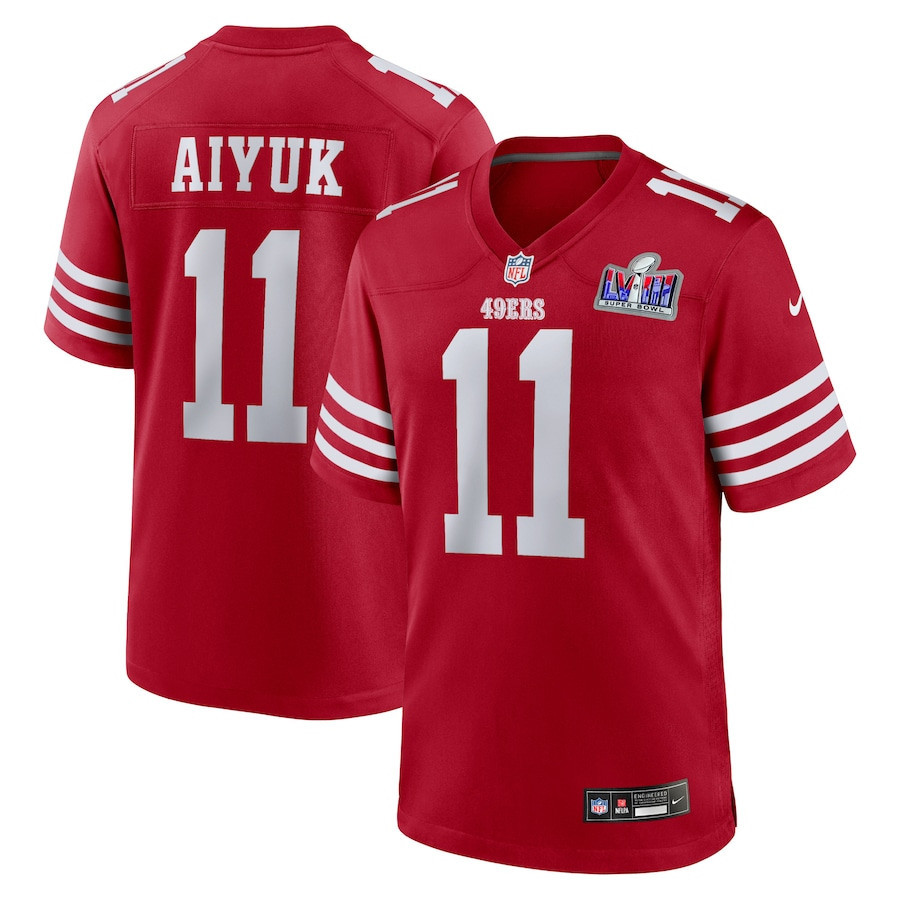 Men's Brandon Aiyuk San Francisco 49ers Special Edition Red Super Bowl LVIII Jersey - All Stitched