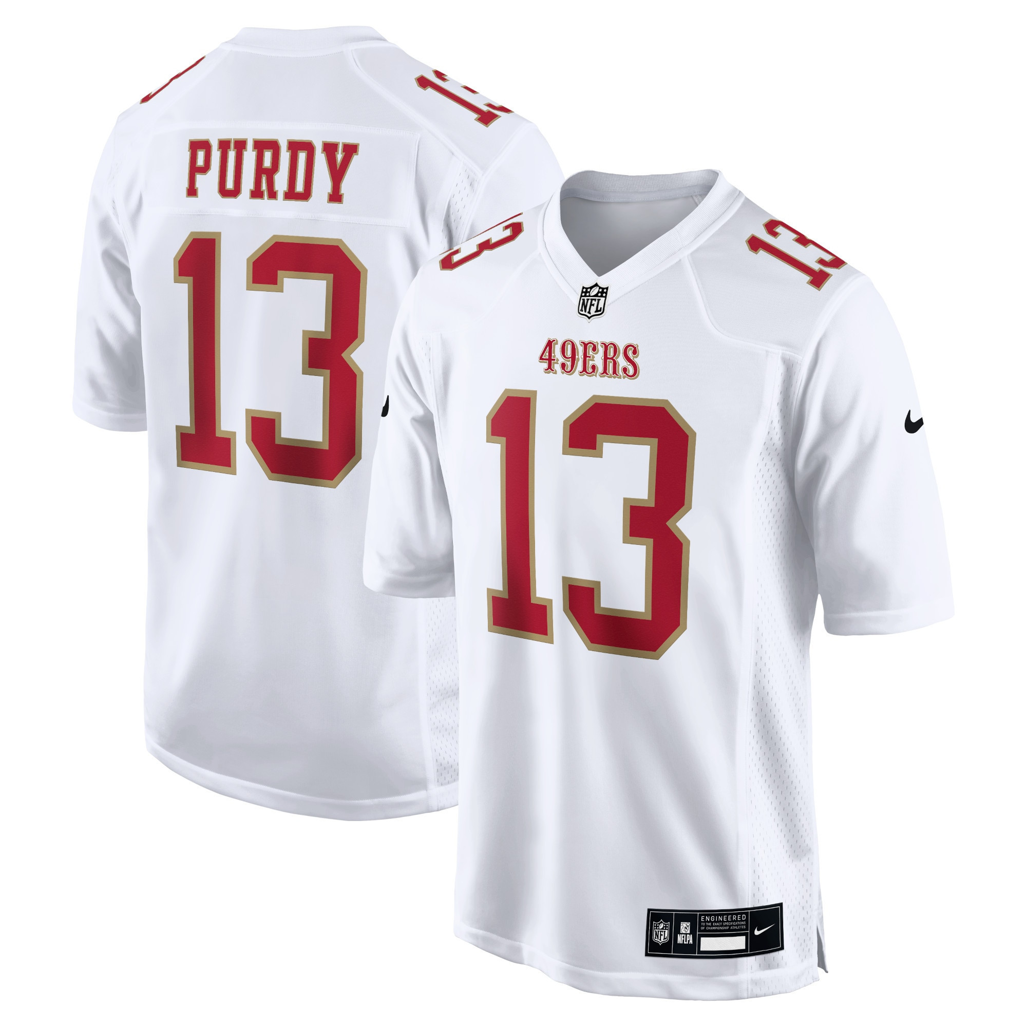 Men's Brock Purdy San Francisco 49ers Game Player White Jersey - All Stitched