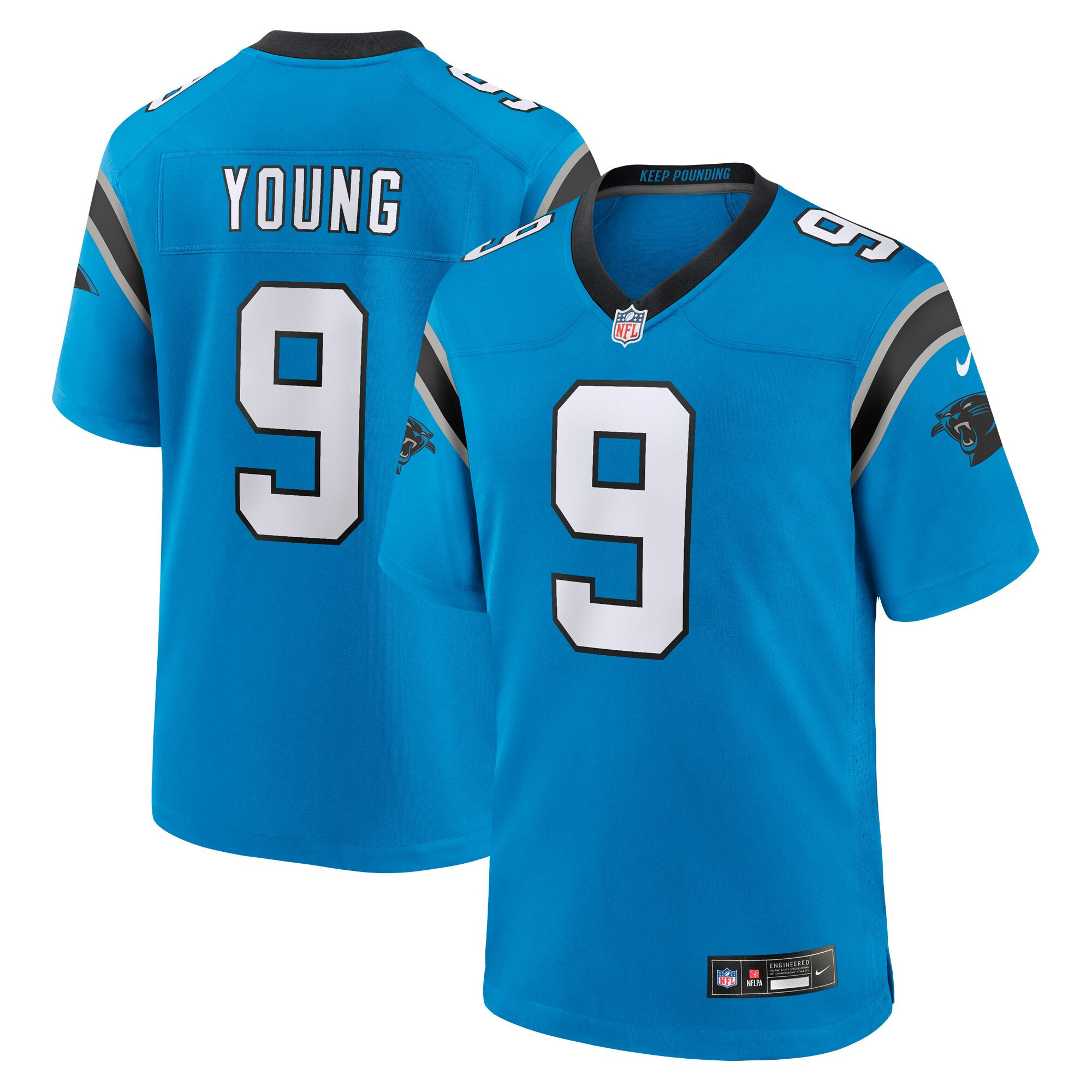 Men's Bryce Young Carolina Panthers Blue Jersey - All Stitched