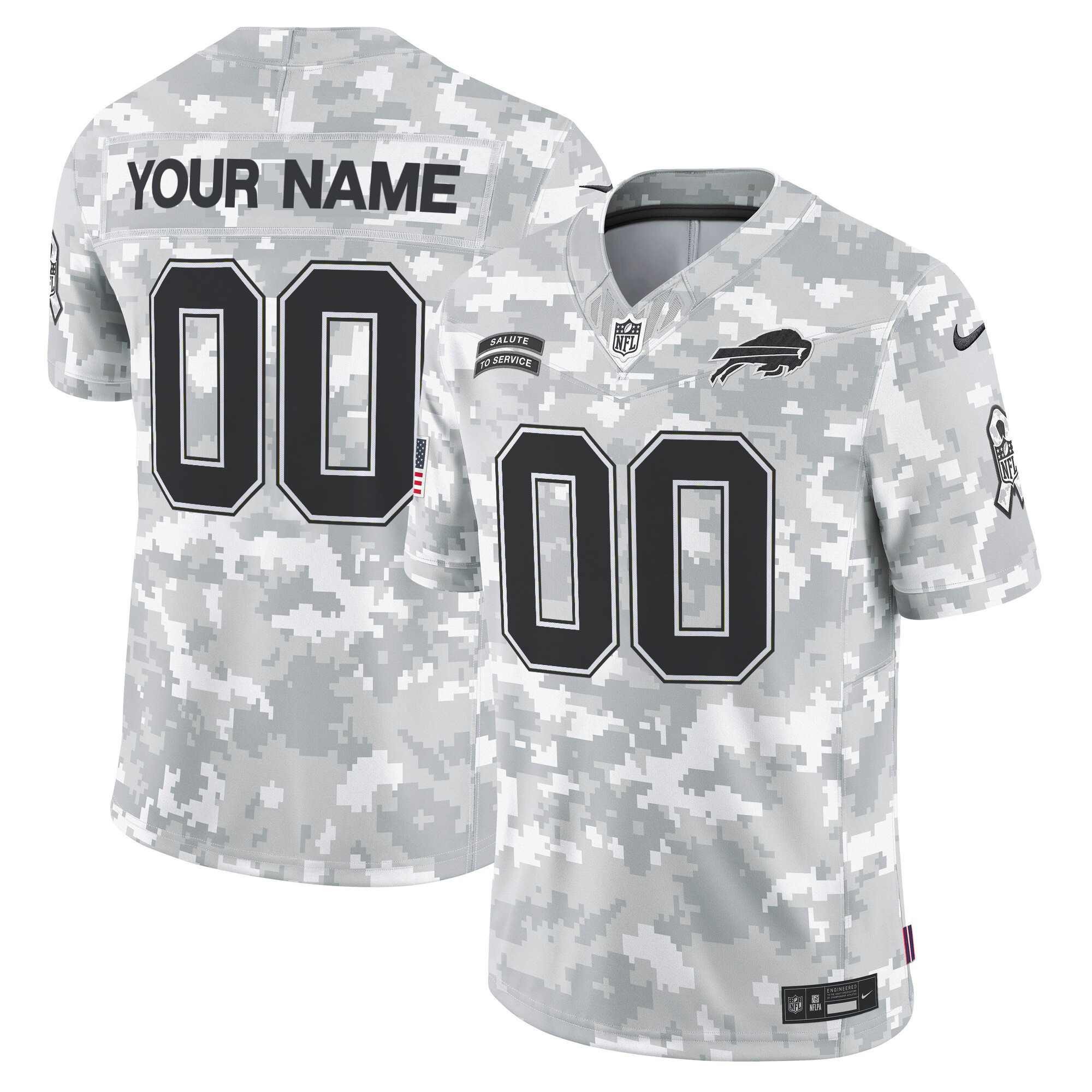 Men's Buffalo Bills 2024 Salute to Service Vapor Limited Custom Custom Jersey - All Stitched