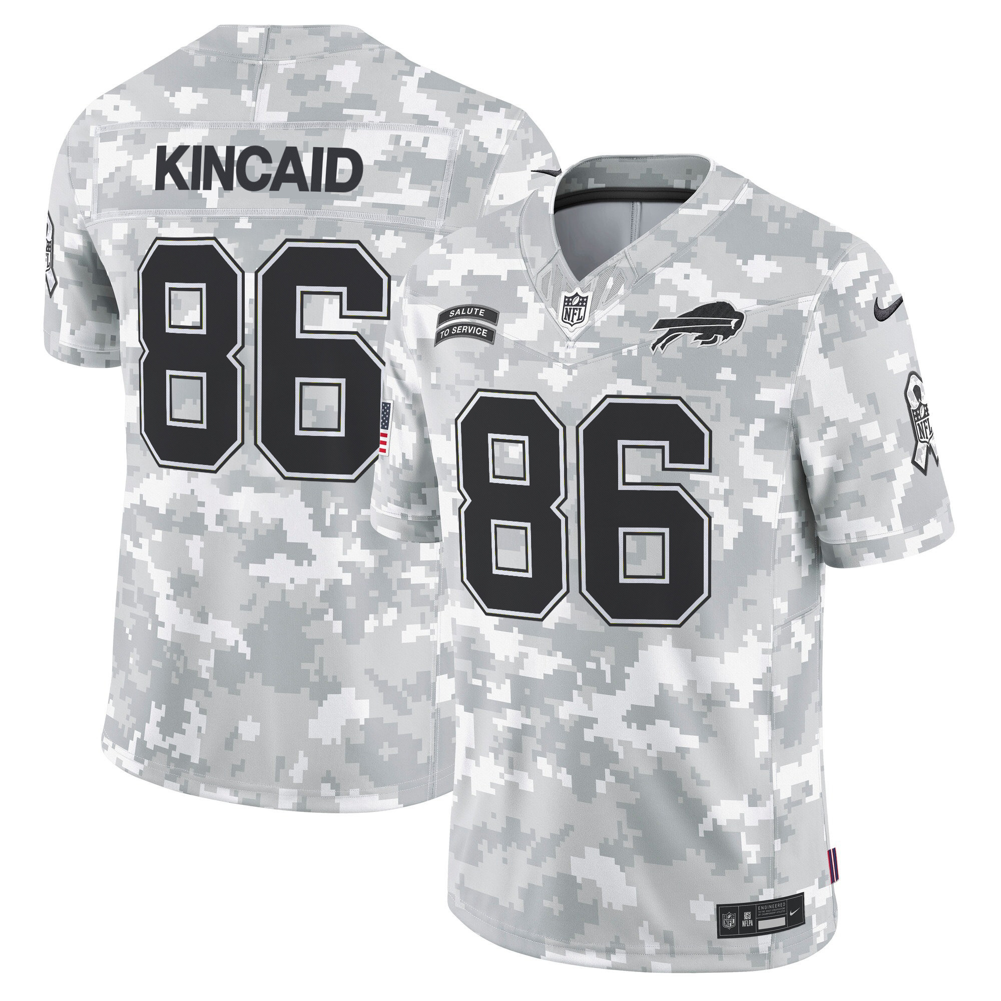 Men's Buffalo Bills 2024 Salute to Service Vapor Limited Dalton Kincaid Jersey - All Stitched