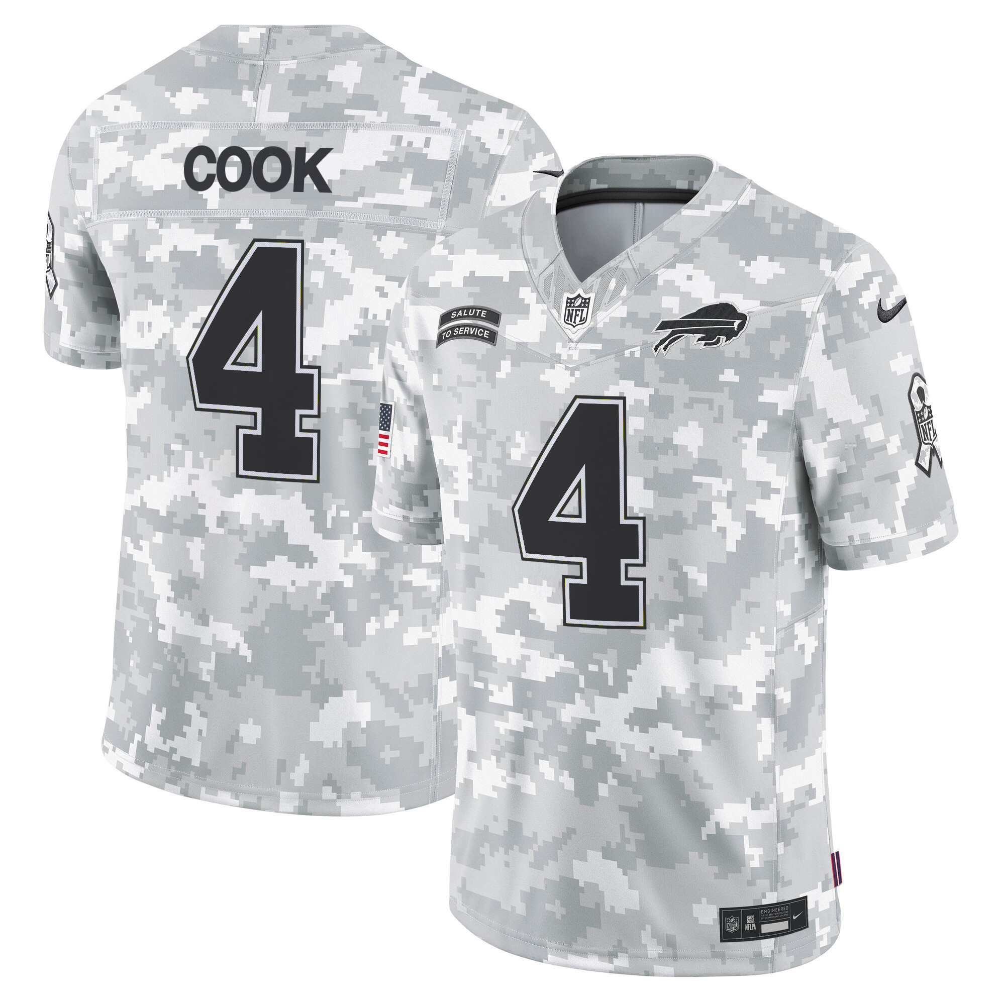 Men's Buffalo Bills 2024 Salute to Service Vapor Limited James Cook Jersey - All Stitched
