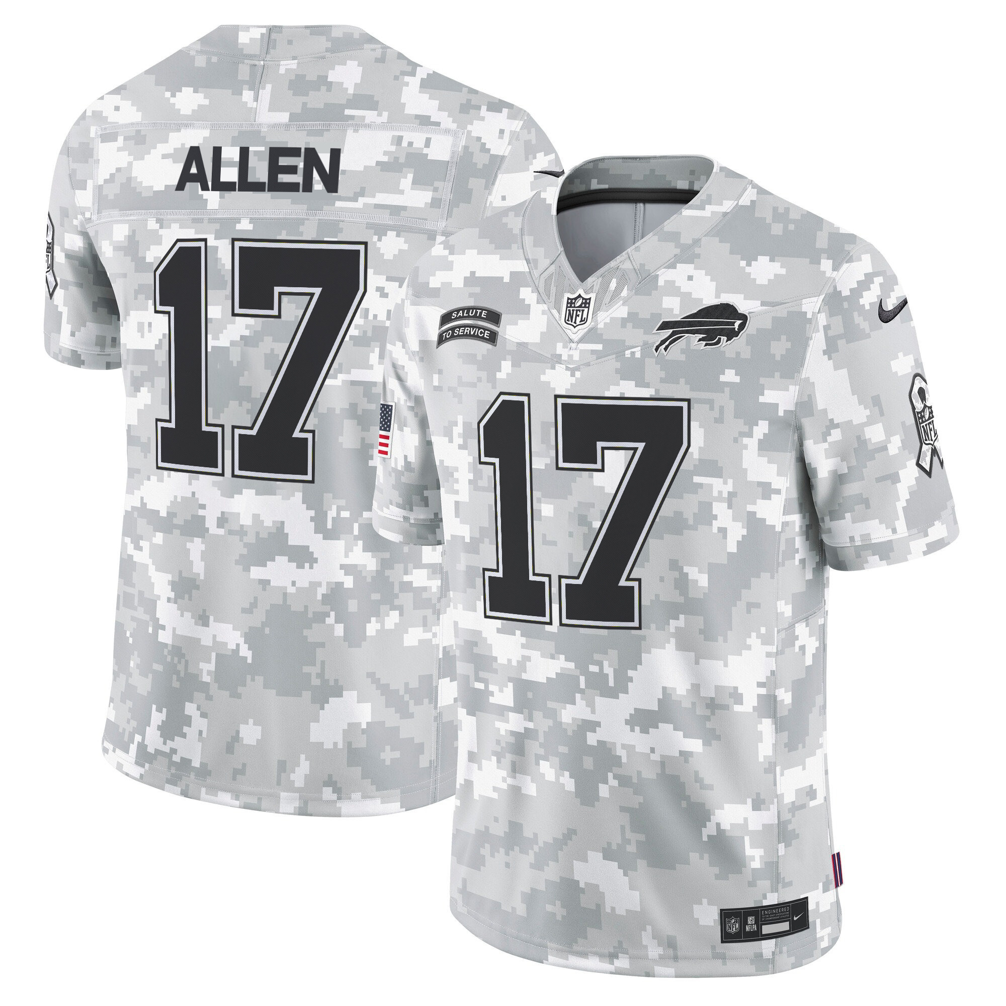 Men's Buffalo Bills 2024 Salute to Service Vapor Limited Josh Allen Jersey - All Stitched