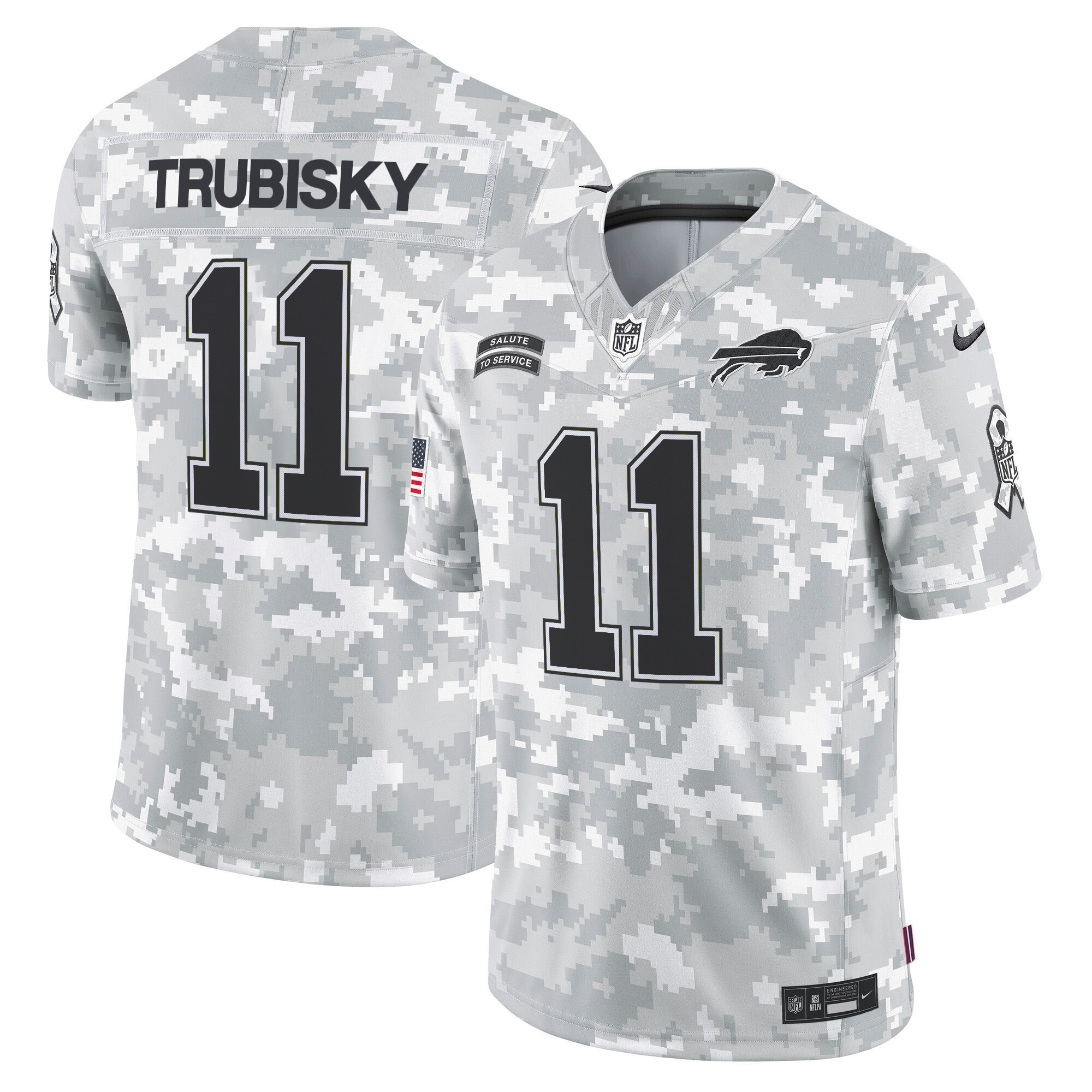 Men's Buffalo Bills 2024 Salute to Service Vapor Limited Mitchell Trubisky Jersey - All Stitched