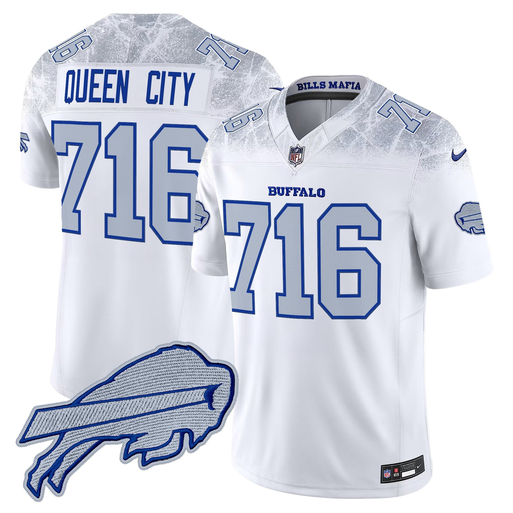 Men's Buffalo Bills 2025 "Rivalries" Vapor Limited Queen City 716 Jersey - All Stitched