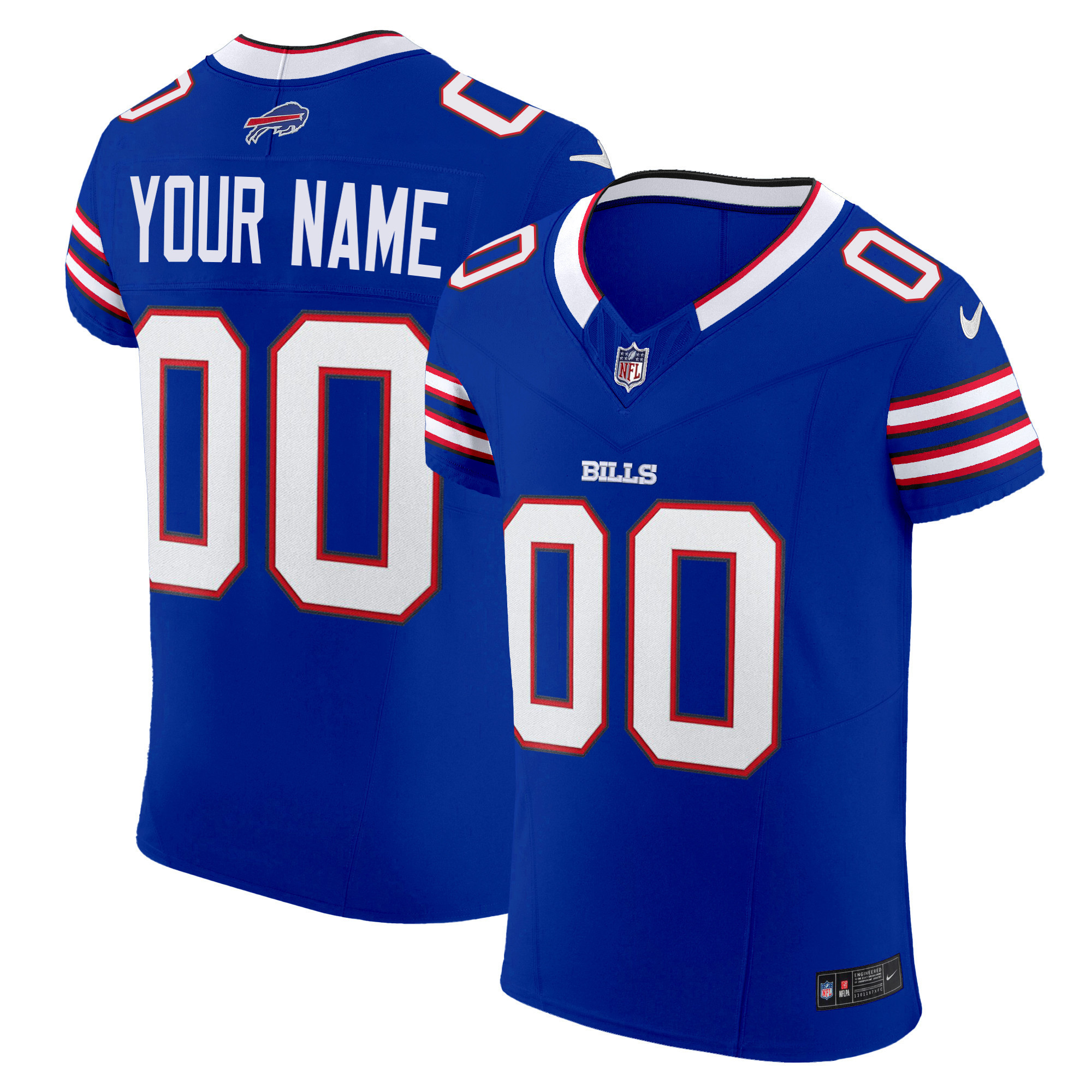 Men's Buffalo Bills Vapor Elite Custom Royal Jersey - All Stitched