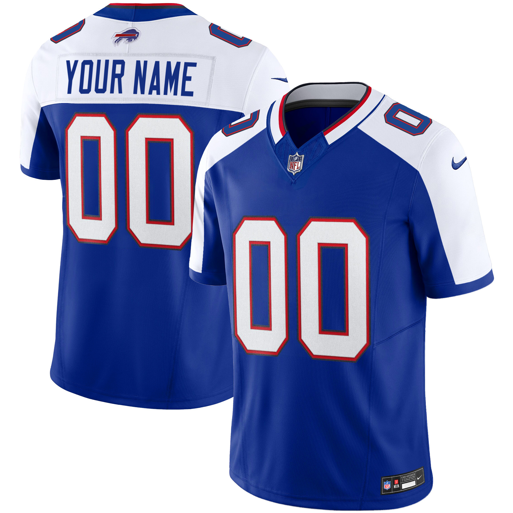 Men's Buffalo Bills Vapor Limited Custom Alternate Jersey - All Stitched
