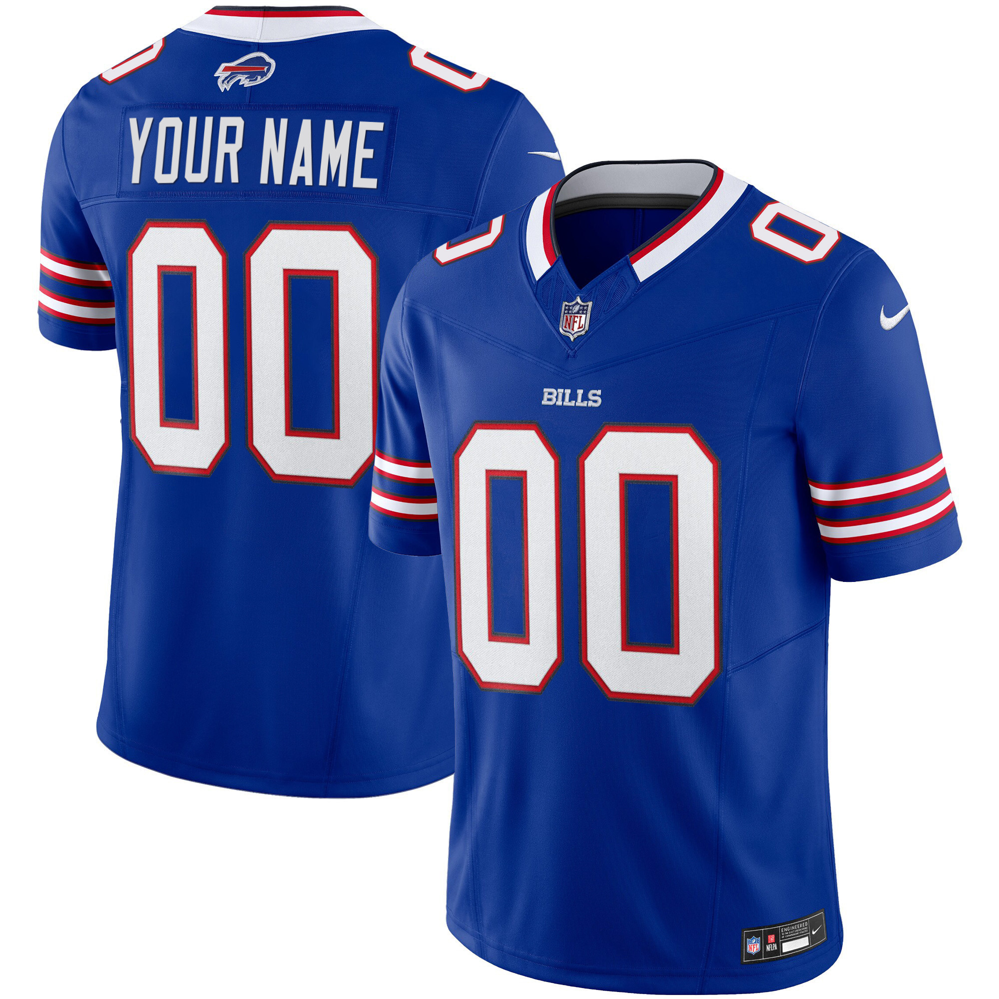 Men's Buffalo Bills Vapor Limited Custom Royal Jersey - All Stitched