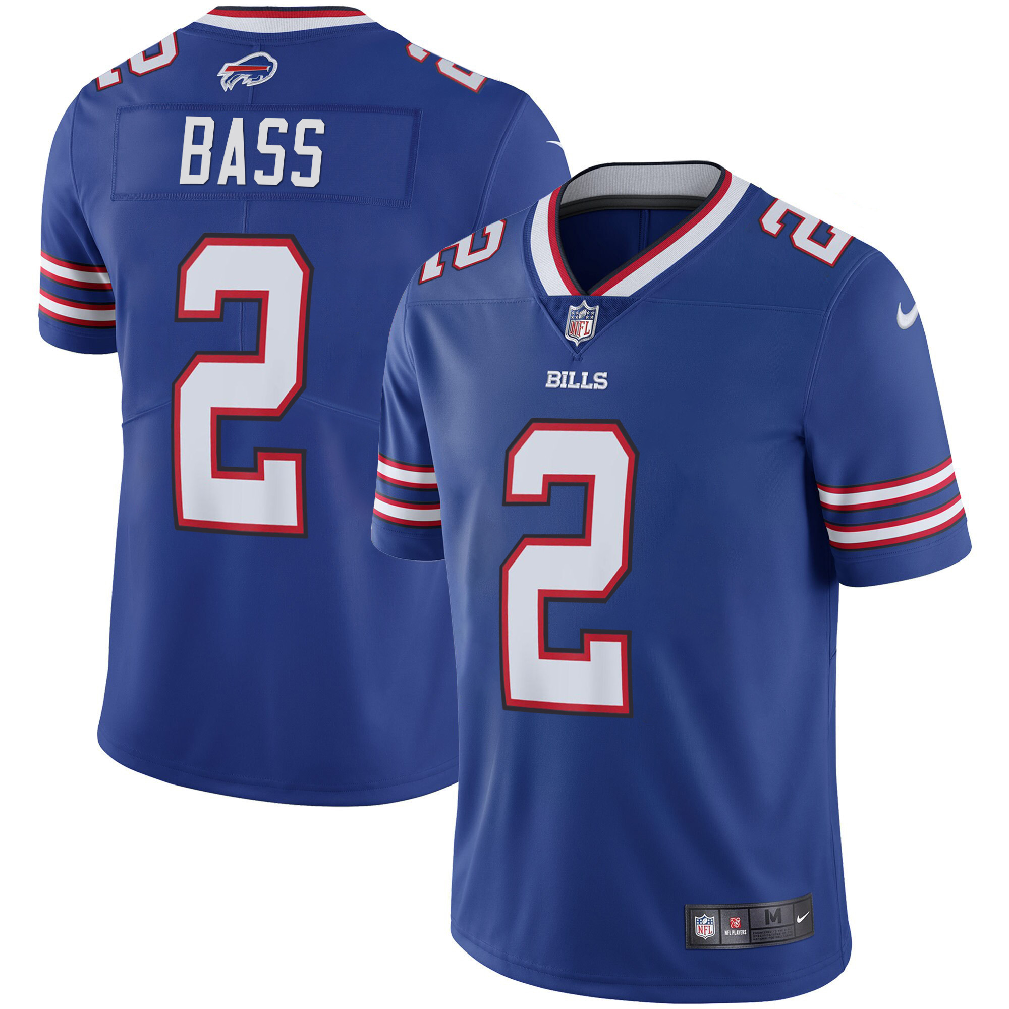 Men's Buffalo Bills Vapor Royal - All Stitched Tyler Bass Jersey - All Stitched