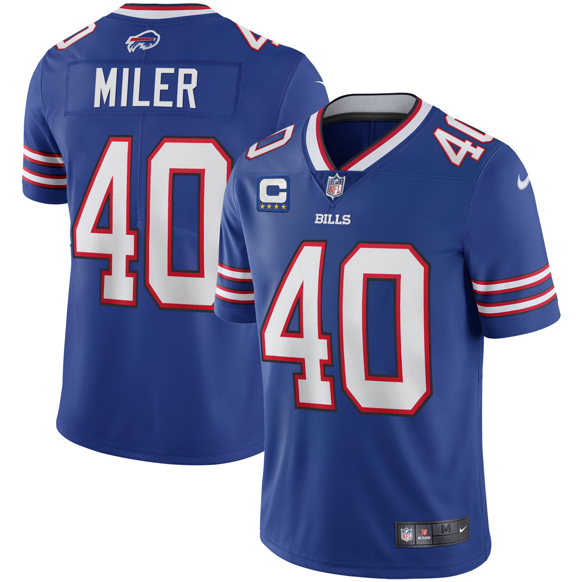 Men's Buffalo Bills Vapor Royal - All Stitched Von Miller Jersey - All Stitched