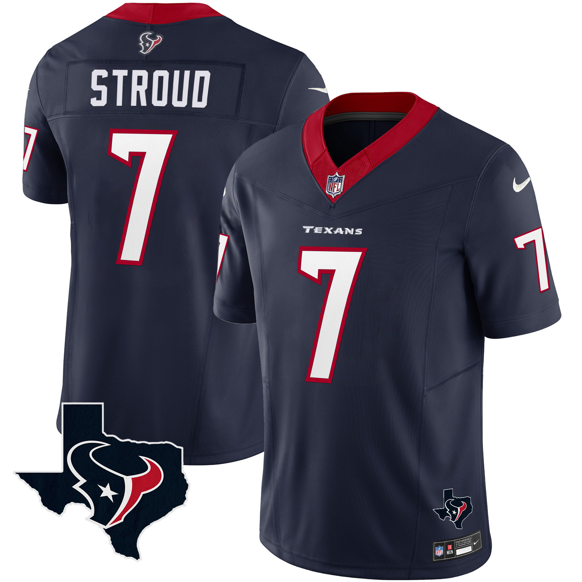 Men's C.J. Stroud Houston Texans Vapor Limited Navy Jersey - All Stitched