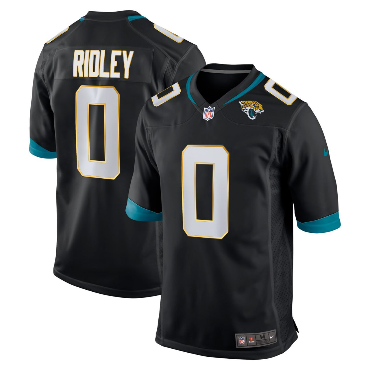 Men's Calvin Ridley Jacksonville Jaguars Black Gold Trim Black Jersey - All Stitched