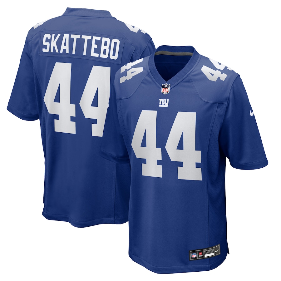 Men's Cam Skattebo New York Giants Game Royal Jersey - All Stitched