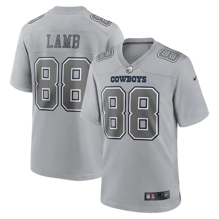 Men's CeeDee Lamb Dallas Cowboys Game Team - All Stitched Atmosphere Gray Jersey - All Stitched