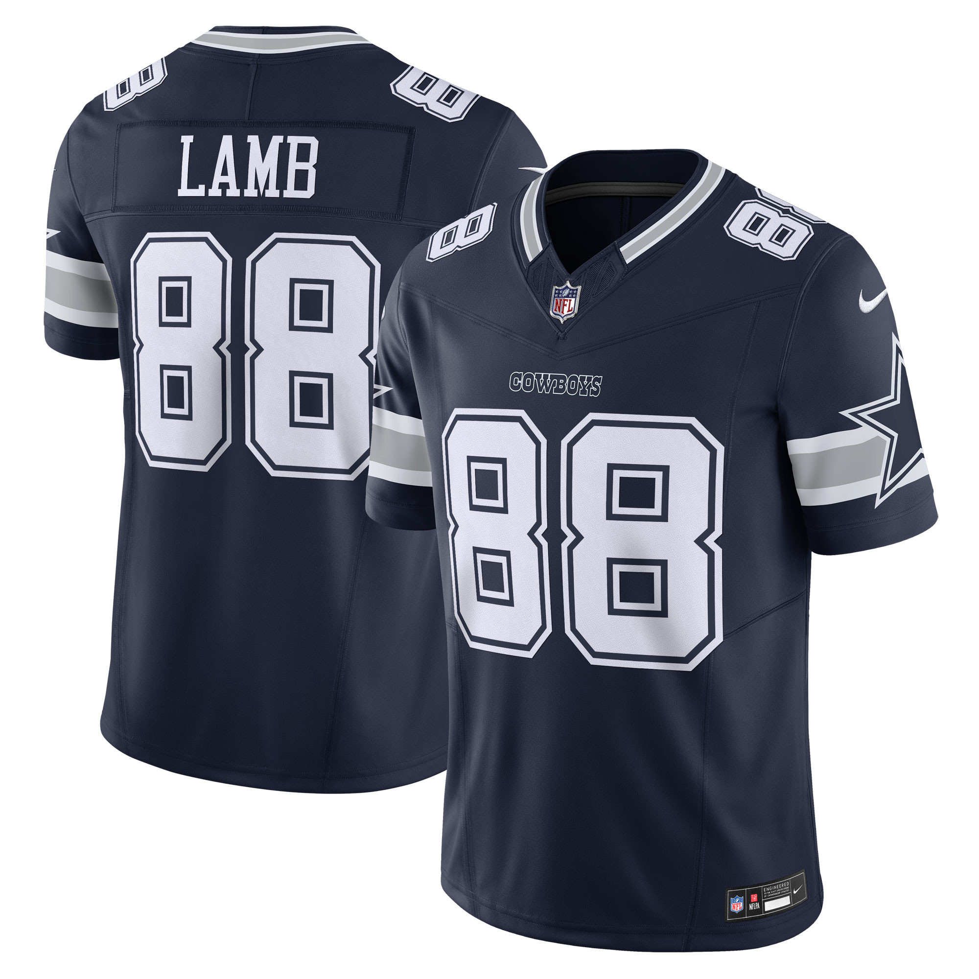 Men's CeeDee Lamb Dallas Cowboys Navy Jersey - All Stitched