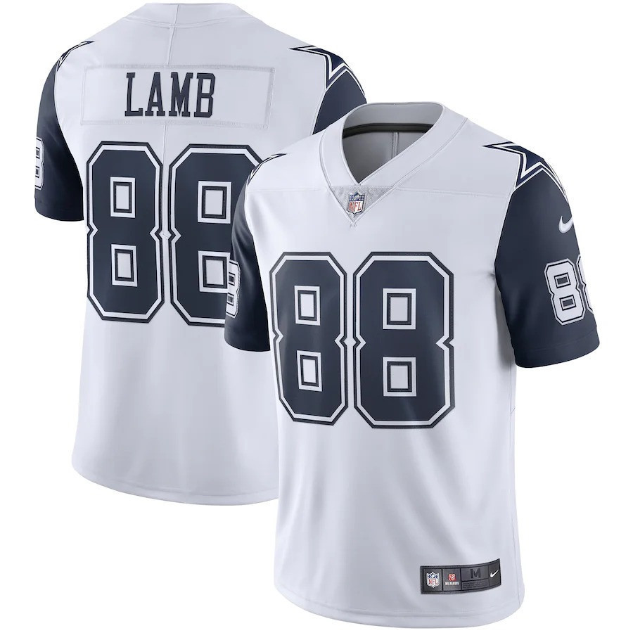 Men's CeeDee Lamb Dallas Cowboys Vapor - All Stitched Alternate White Jersey - All Stitched