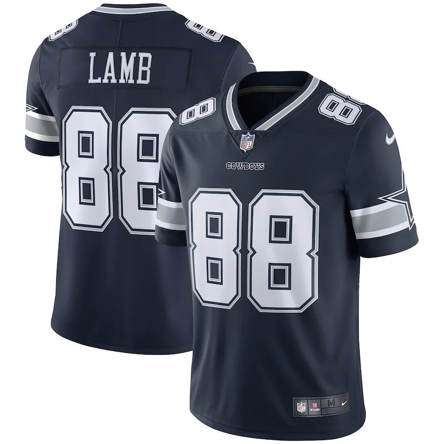 Men's CeeDee Lamb Dallas Cowboys Vapor - All Stitched Limited Navy Jersey - All Stitched