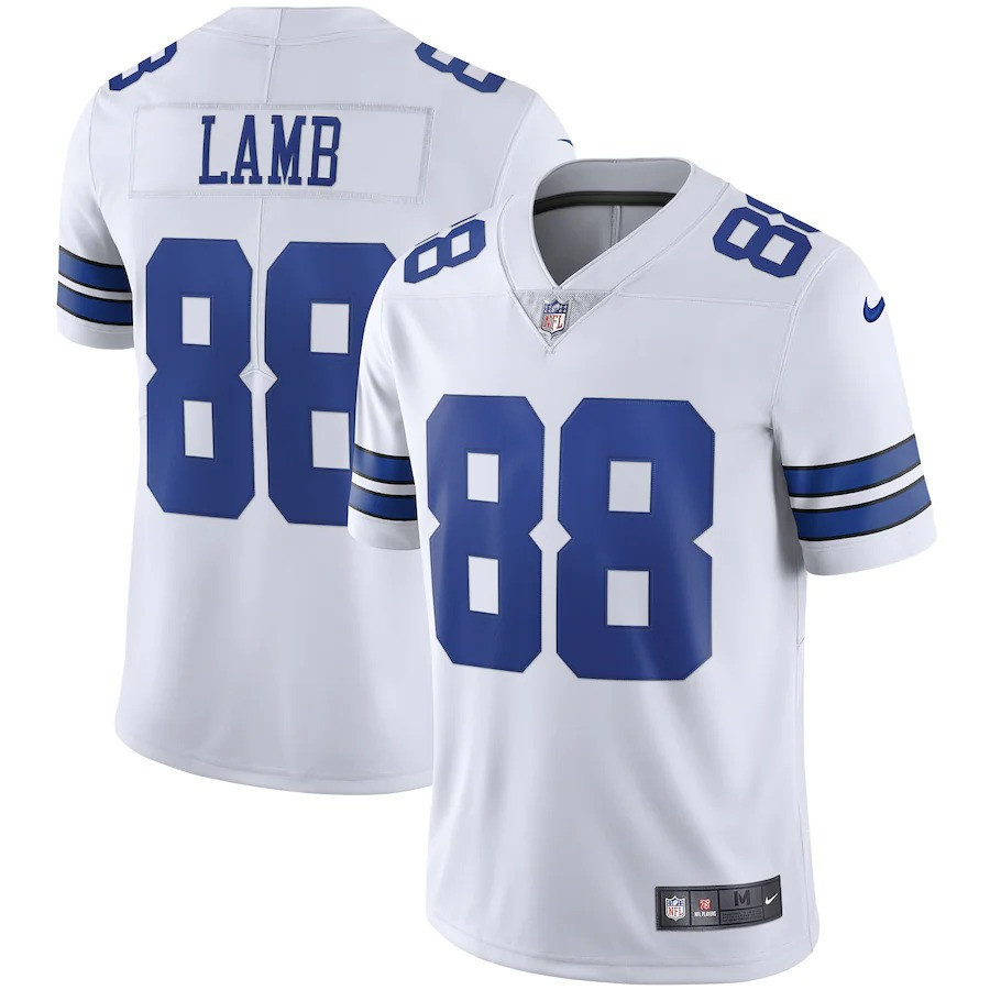 Men's CeeDee Lamb Dallas Cowboys Vapor - All Stitched Limited White Jersey - All Stitched