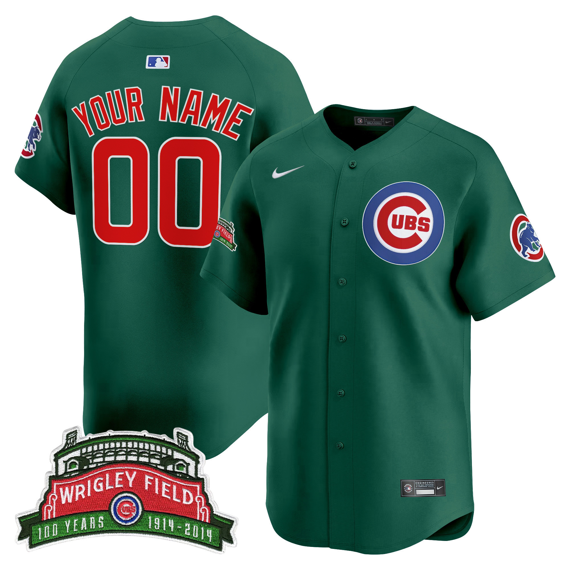 Men's Chicago Cubs Wrigley Field Style Vapor Premier Limited Custom Wrigley Field Jersey - All Stitched