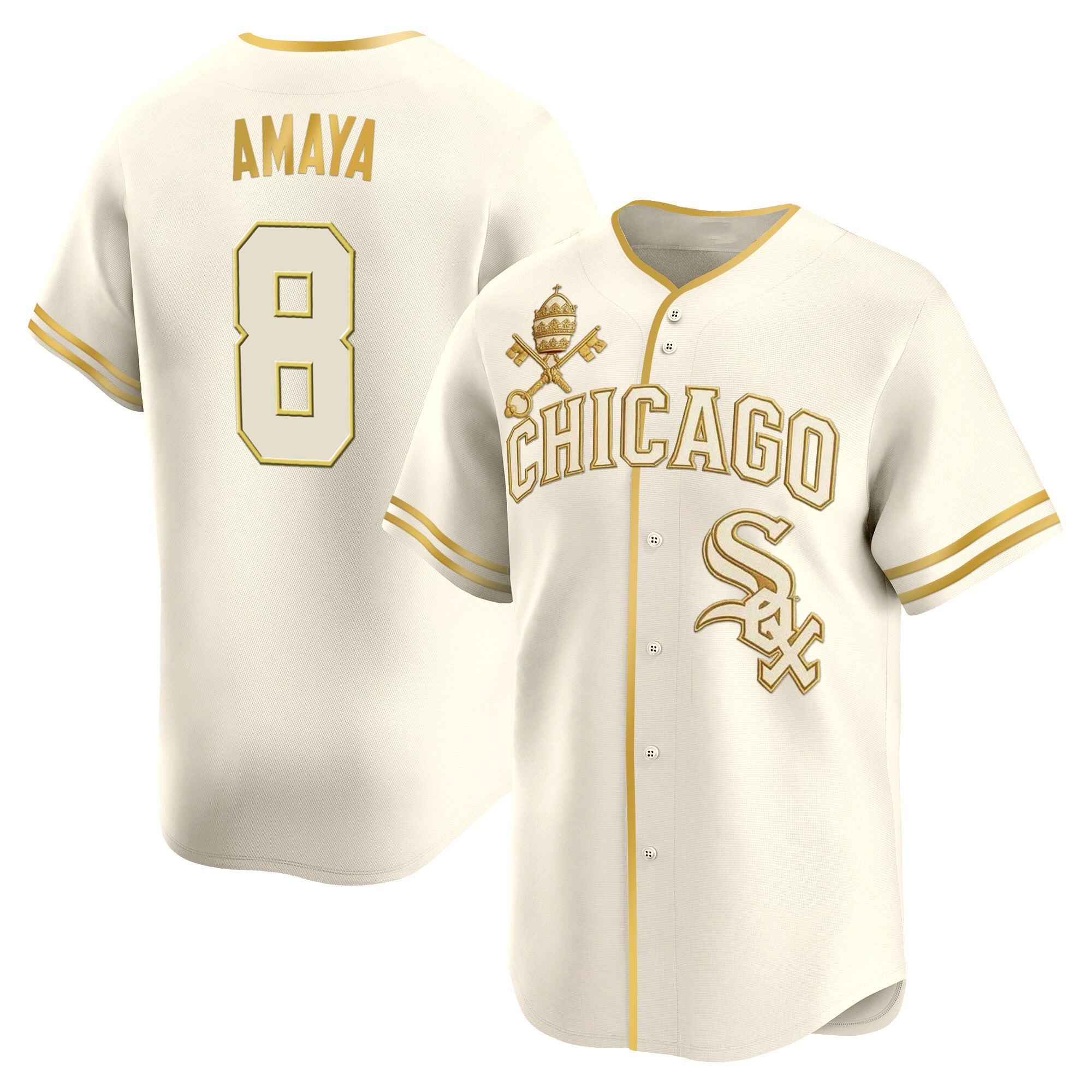 Men's Chicago White Sox 'Pope Leo XIV' Vapor Premier Limited Jacob Amaya Jersey - All Stitched