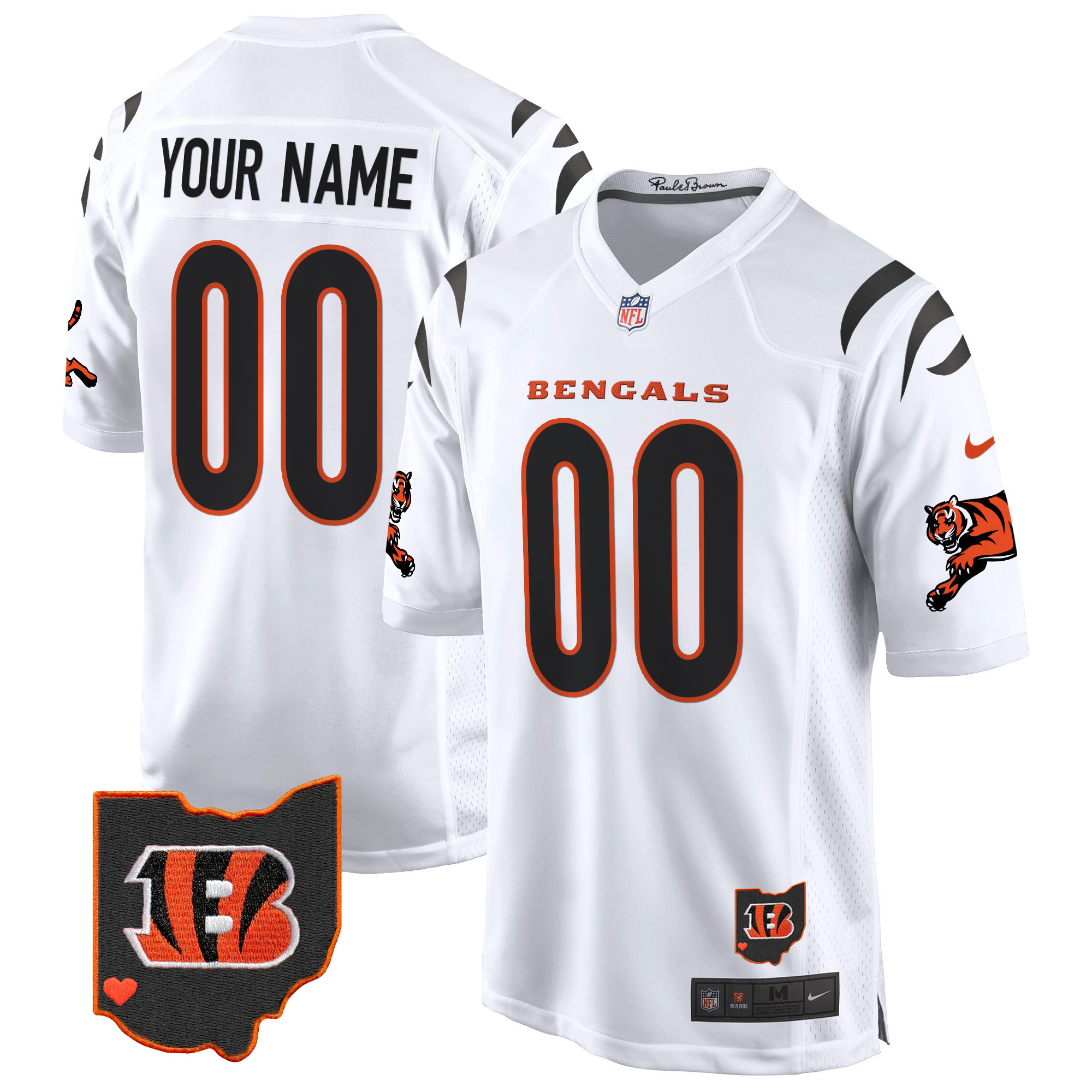 Men's Cincinnati Bengals 2024 Game Custom White Jersey - All Stitched