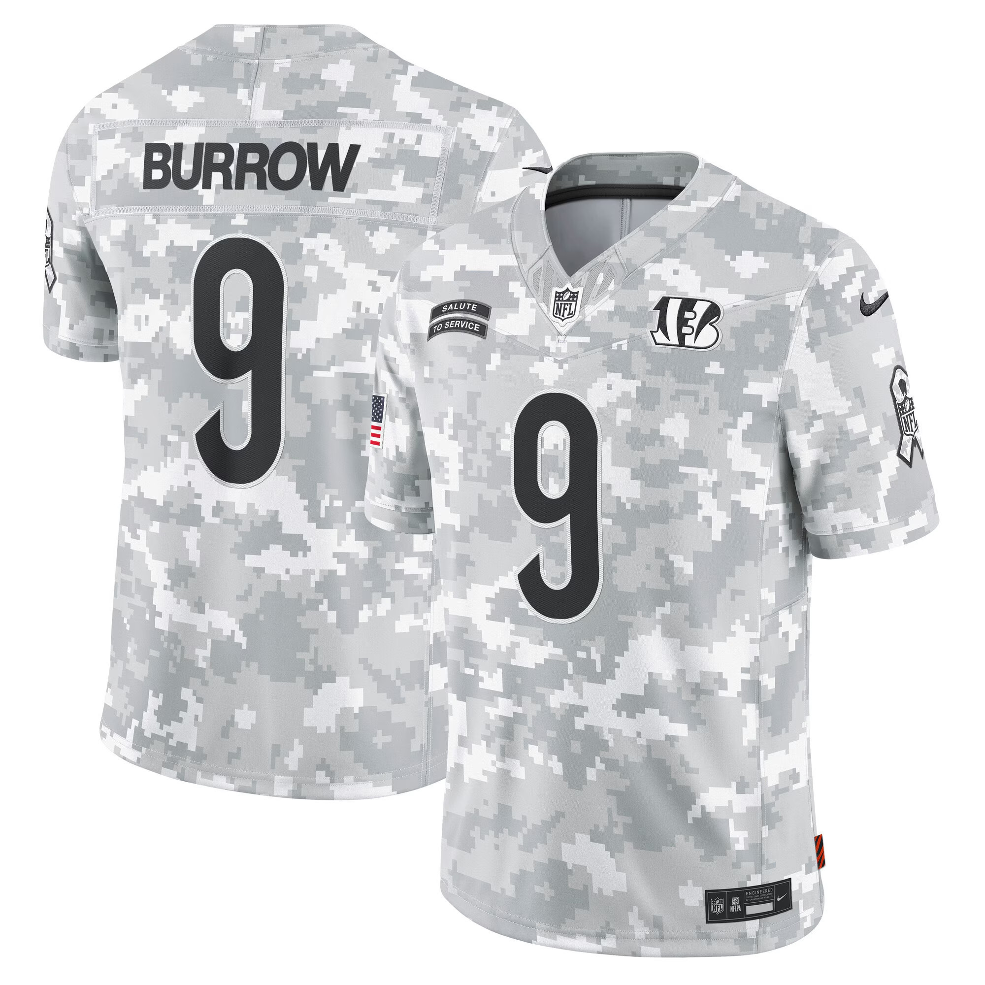 Men's Cincinnati Bengals 2024 Salute to Service Vapor Limited Joe Burrow Jersey - All Stitched