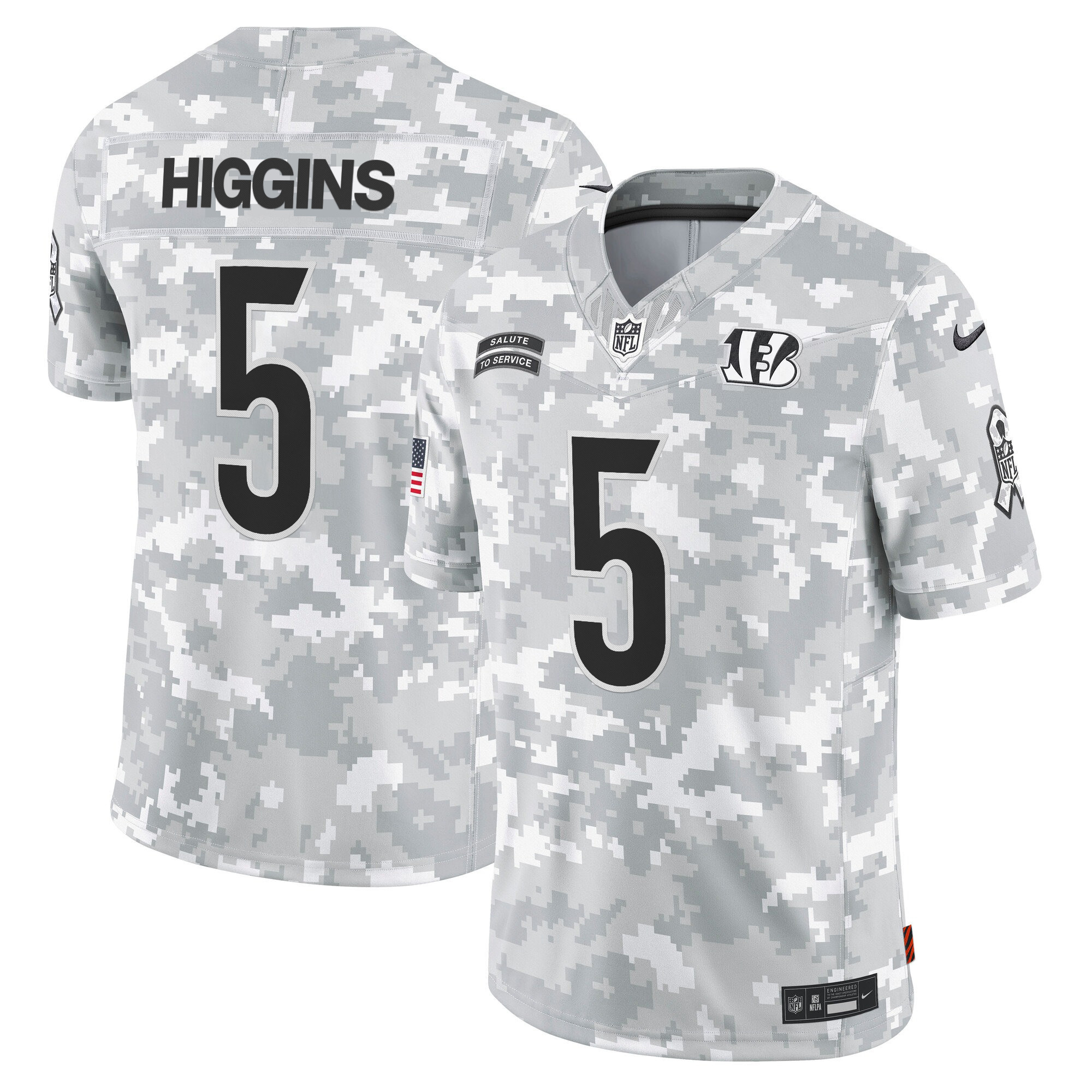 Men's Cincinnati Bengals 2024 Salute to Service Vapor Limited Tee Higgins Jersey - All Stitched