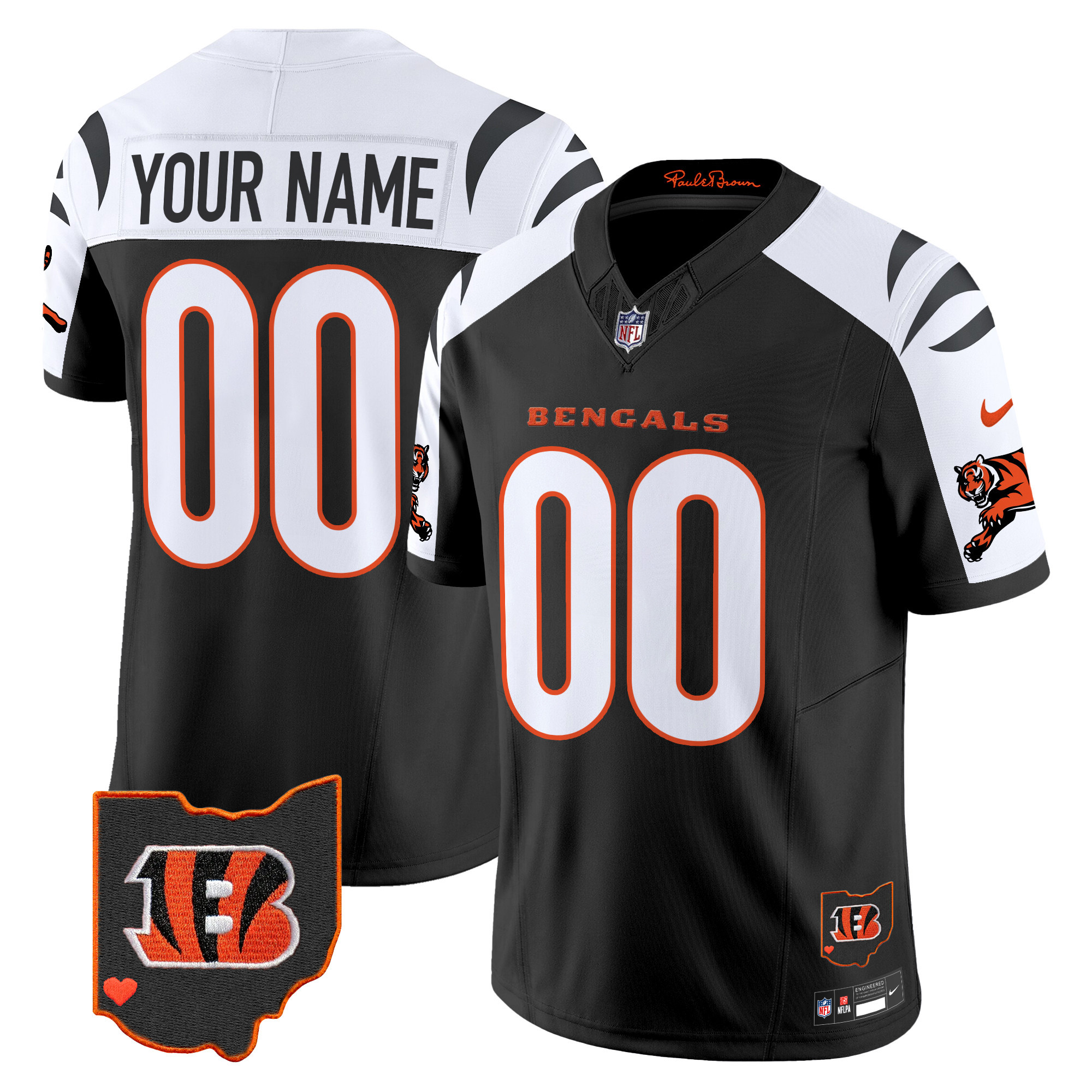 Men's Cincinnati Bengals 2024 Vapor Limited Custom Alternate Jersey - All Stitched