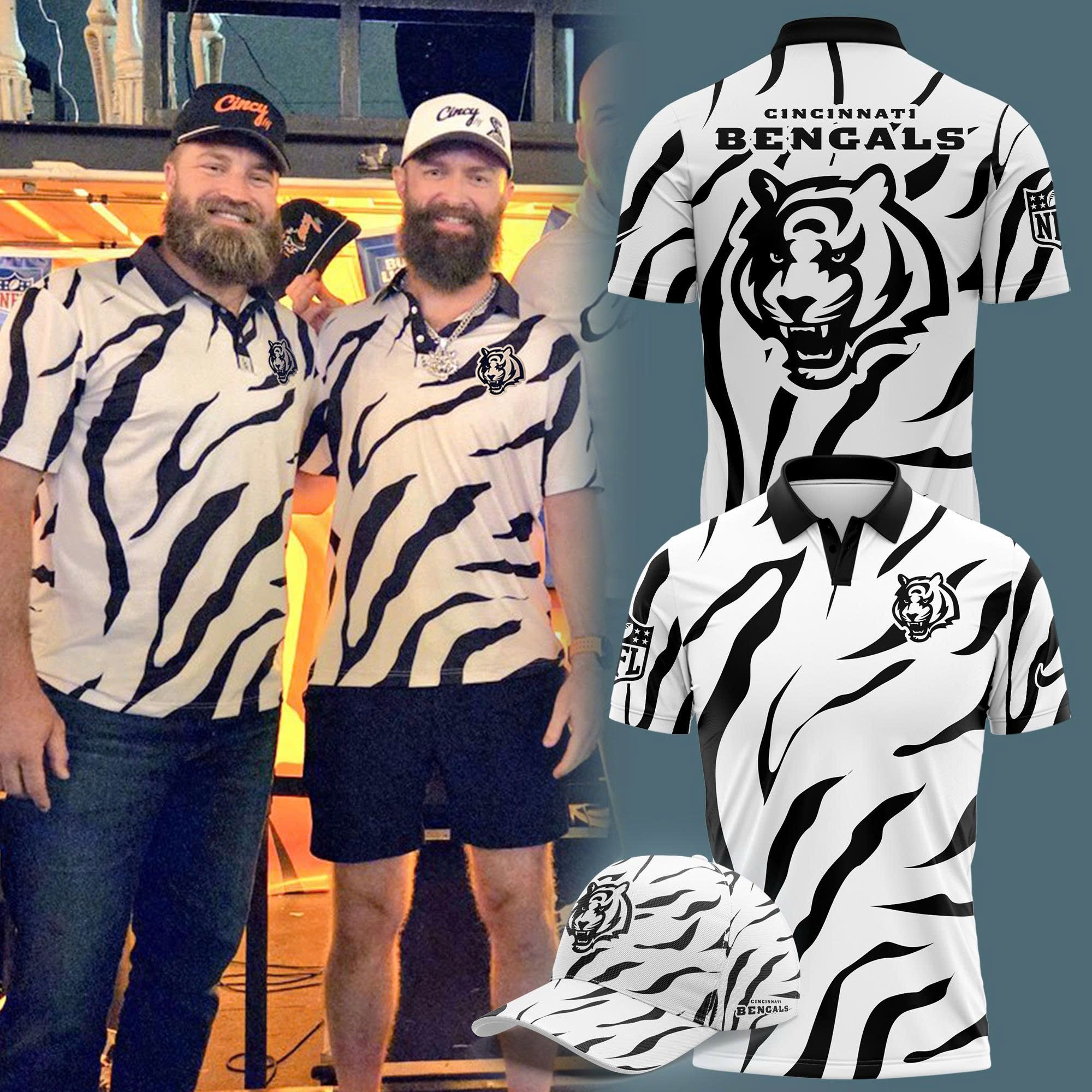 Mens Cincinnati Bengals Collared Polo Shirt